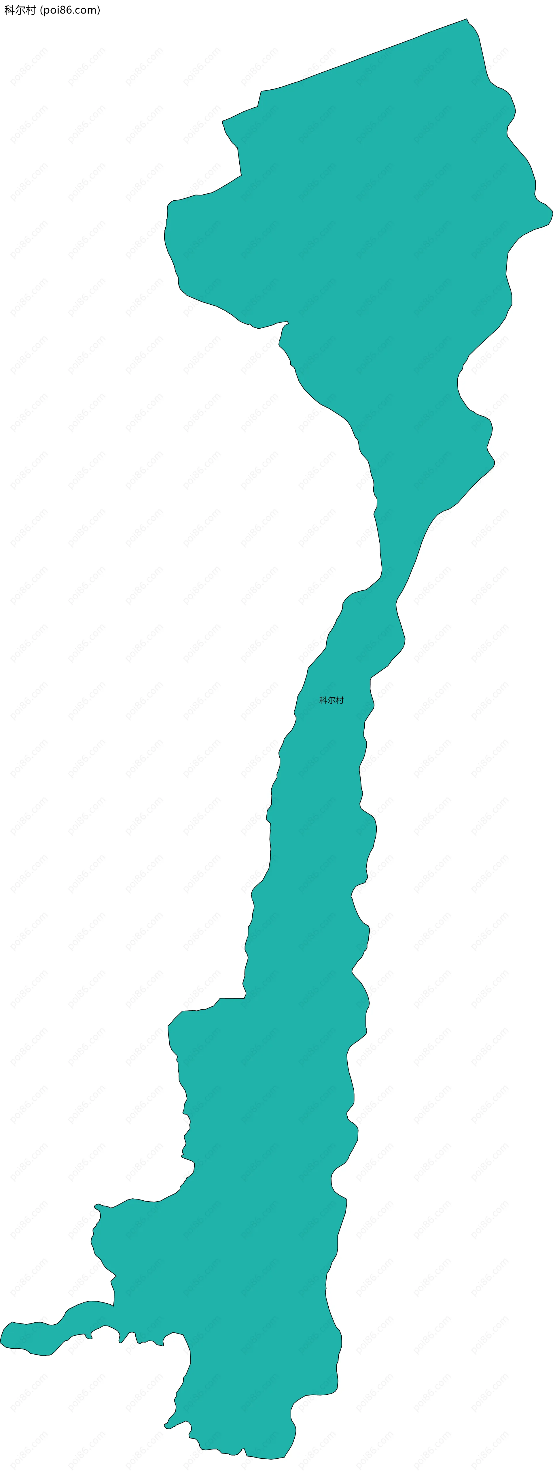 科尔村边界地图