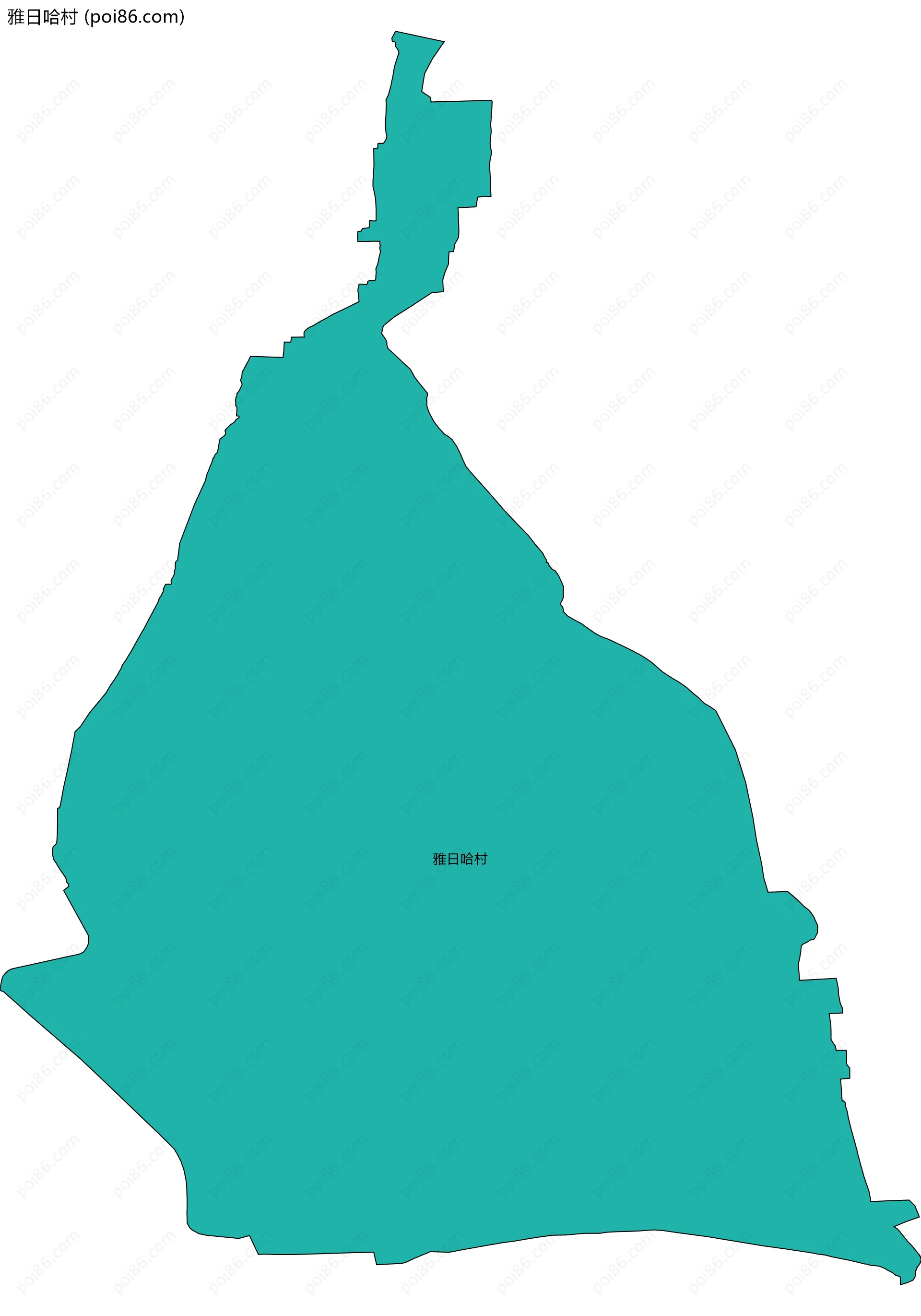 雅日哈村边界地图