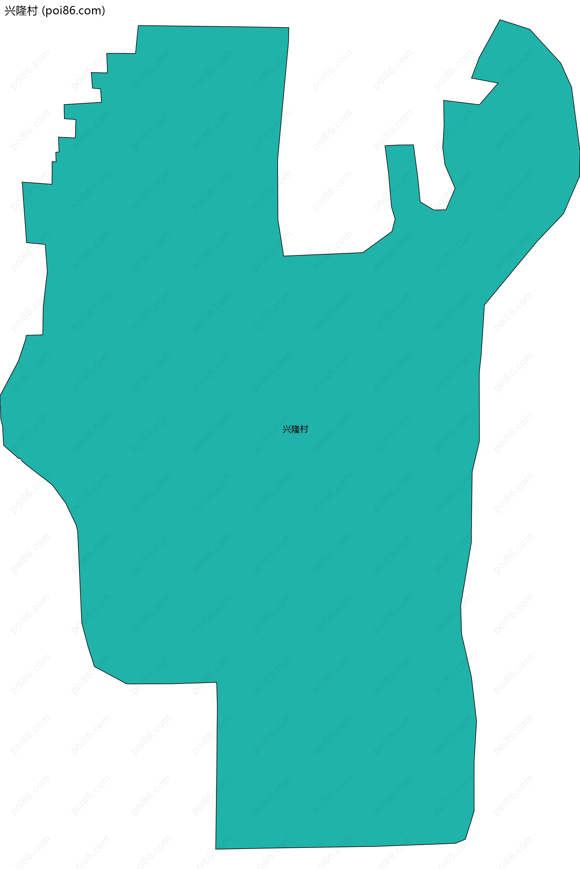 兴隆村边界地图