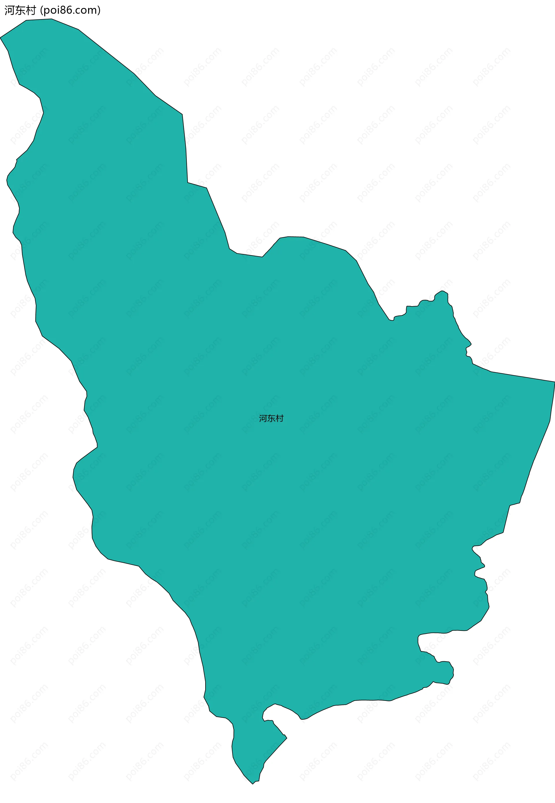 河东村边界地图