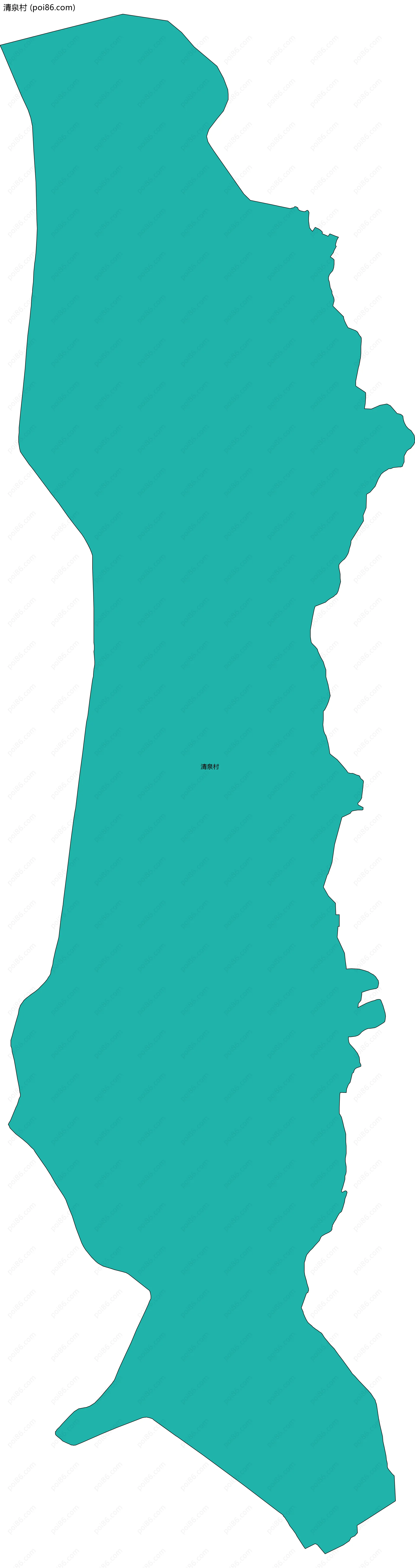 清泉村边界地图