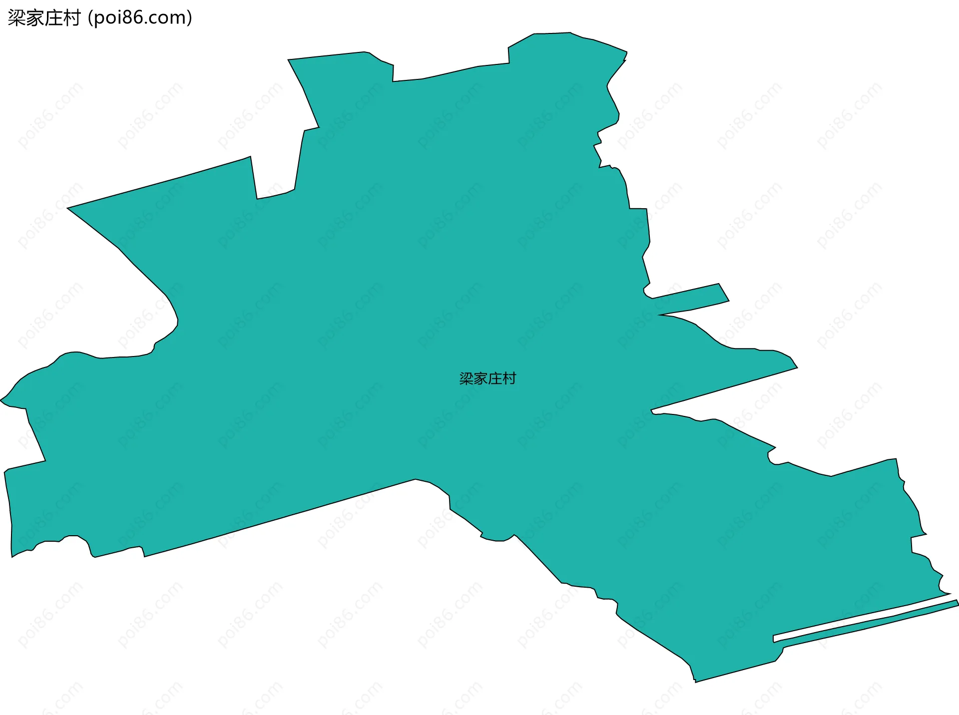 梁家庄村边界地图