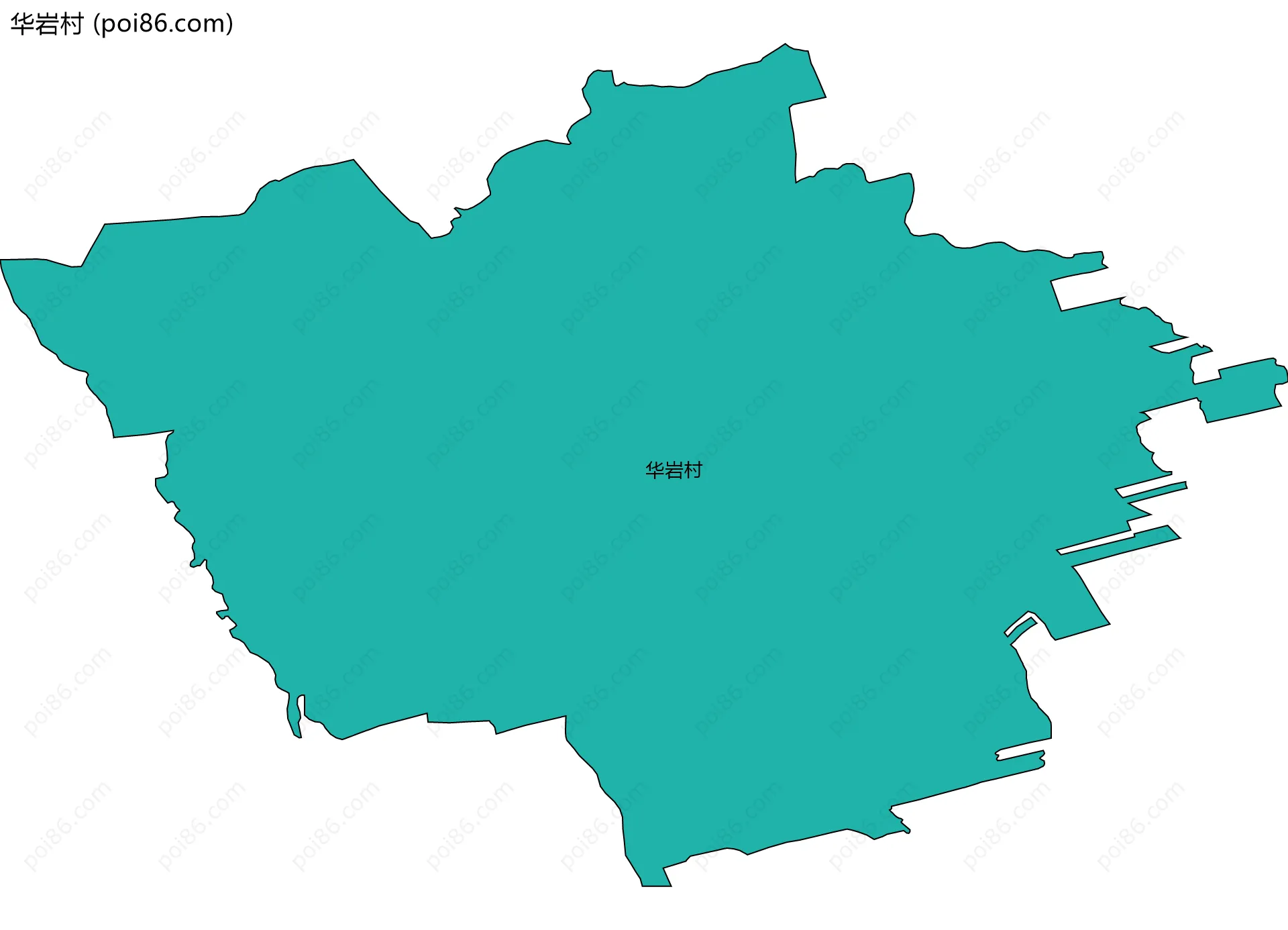 华岩村边界地图