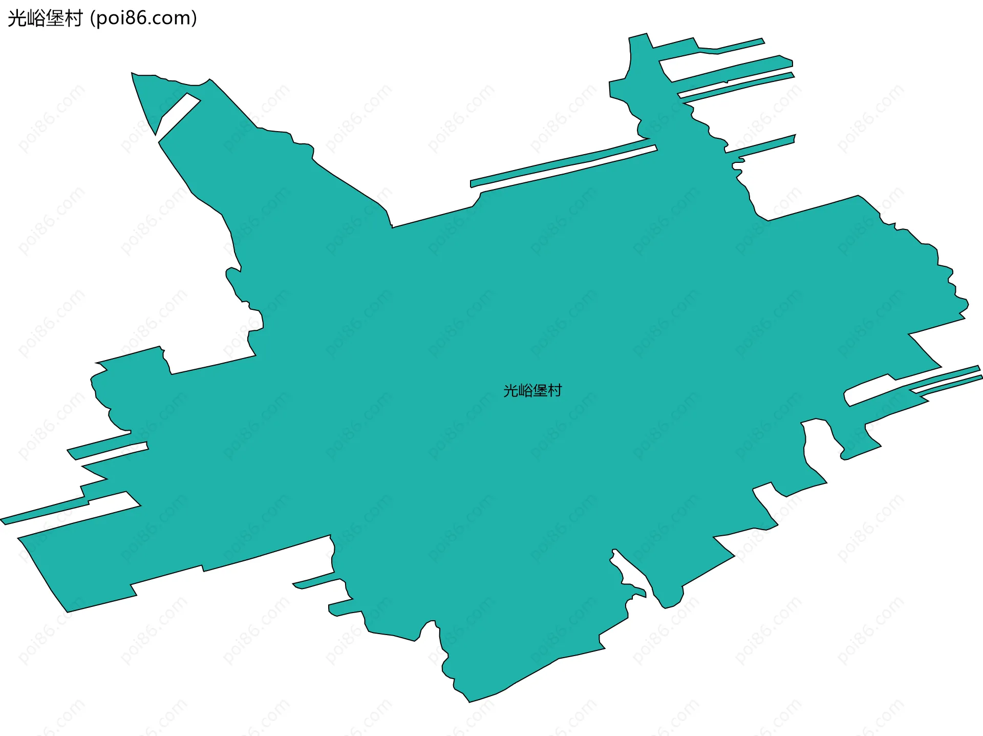 光峪堡村边界地图