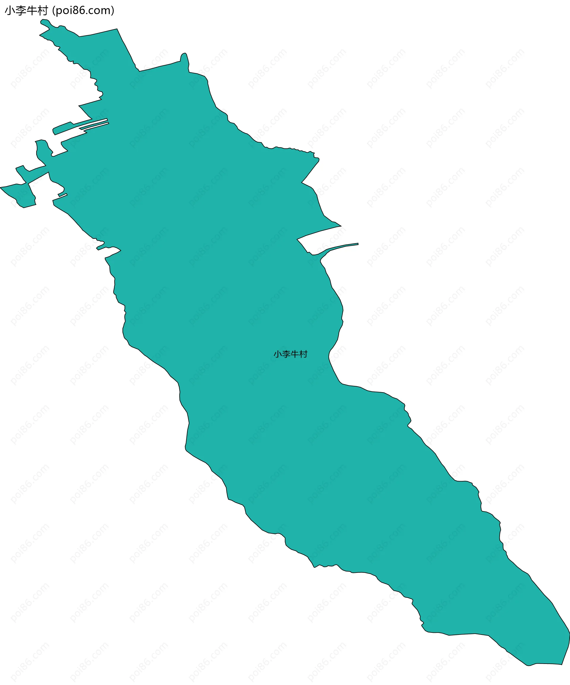 小李牛村边界地图