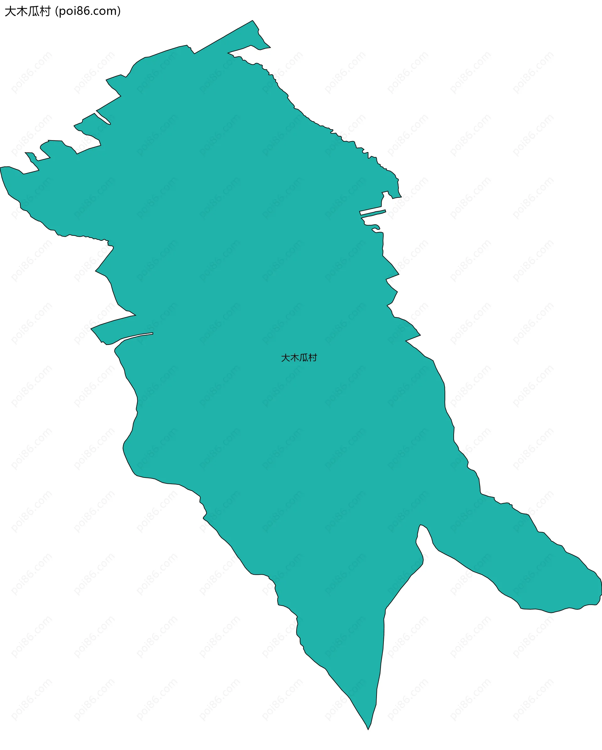 大木瓜村边界地图