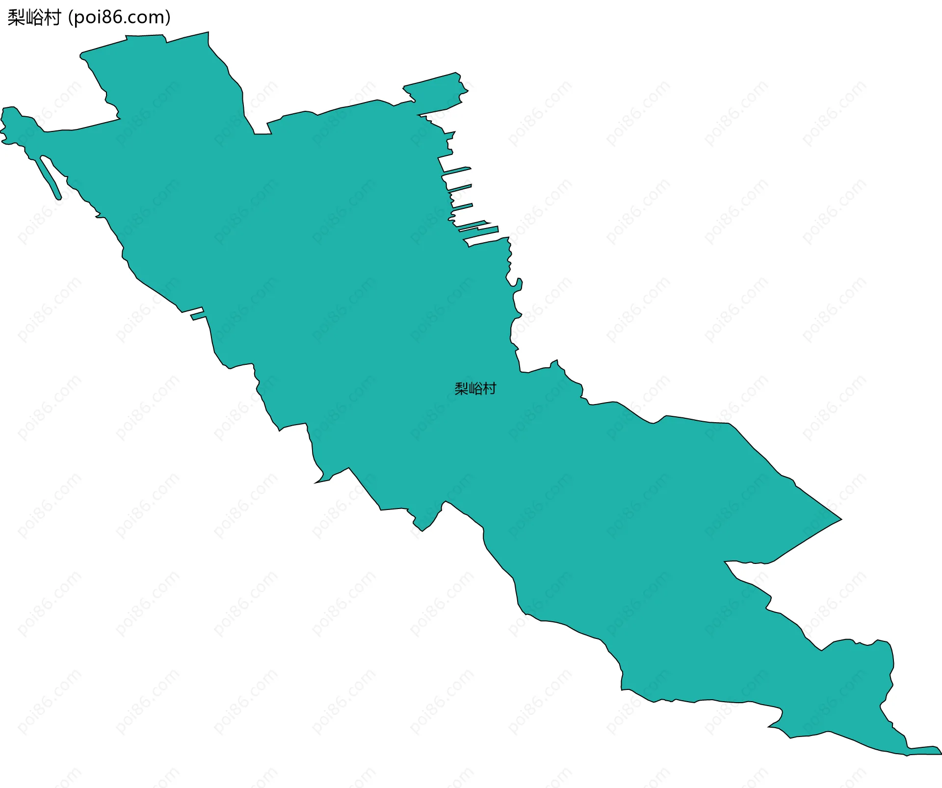 梨峪村边界地图