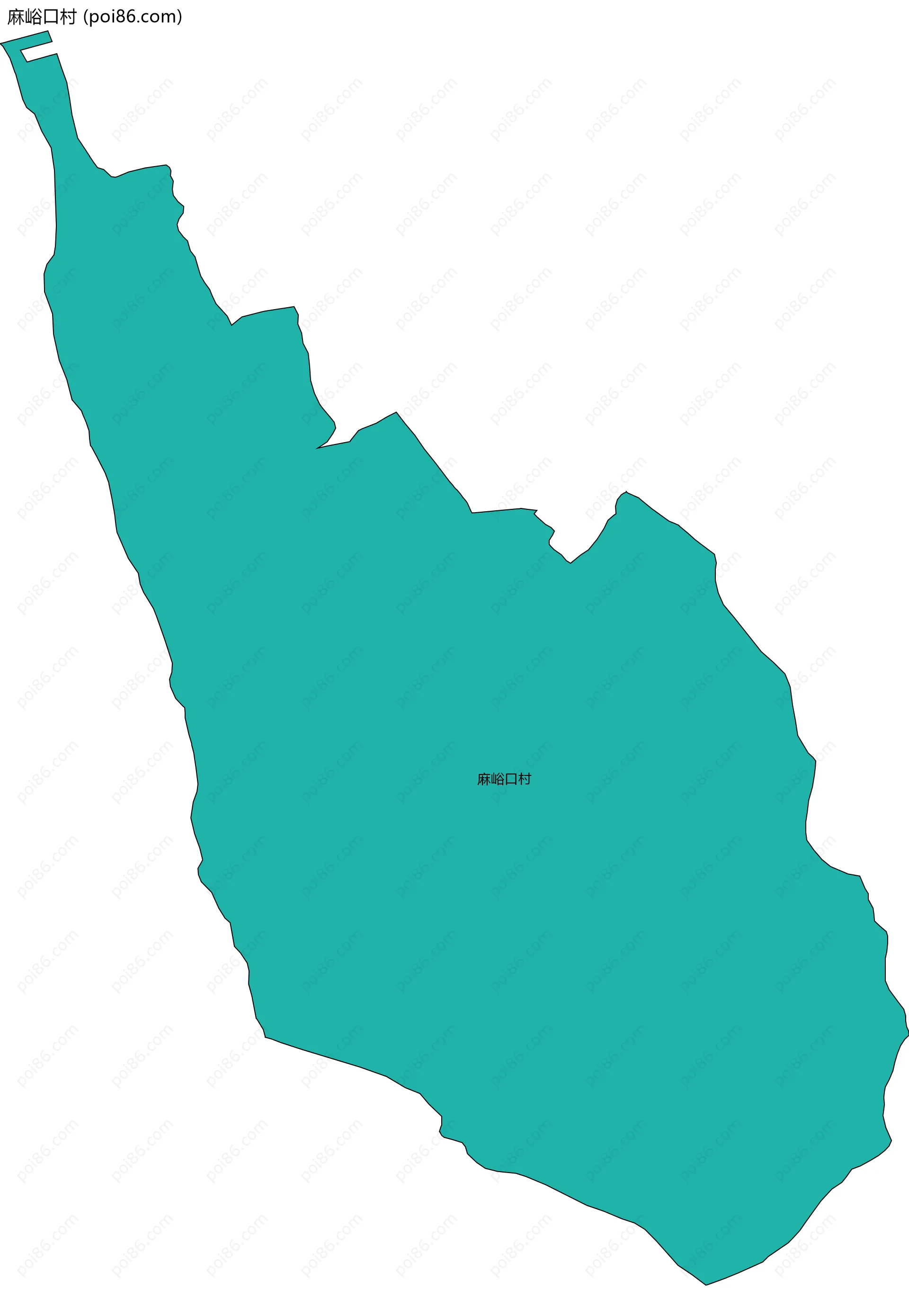 麻峪口村边界地图