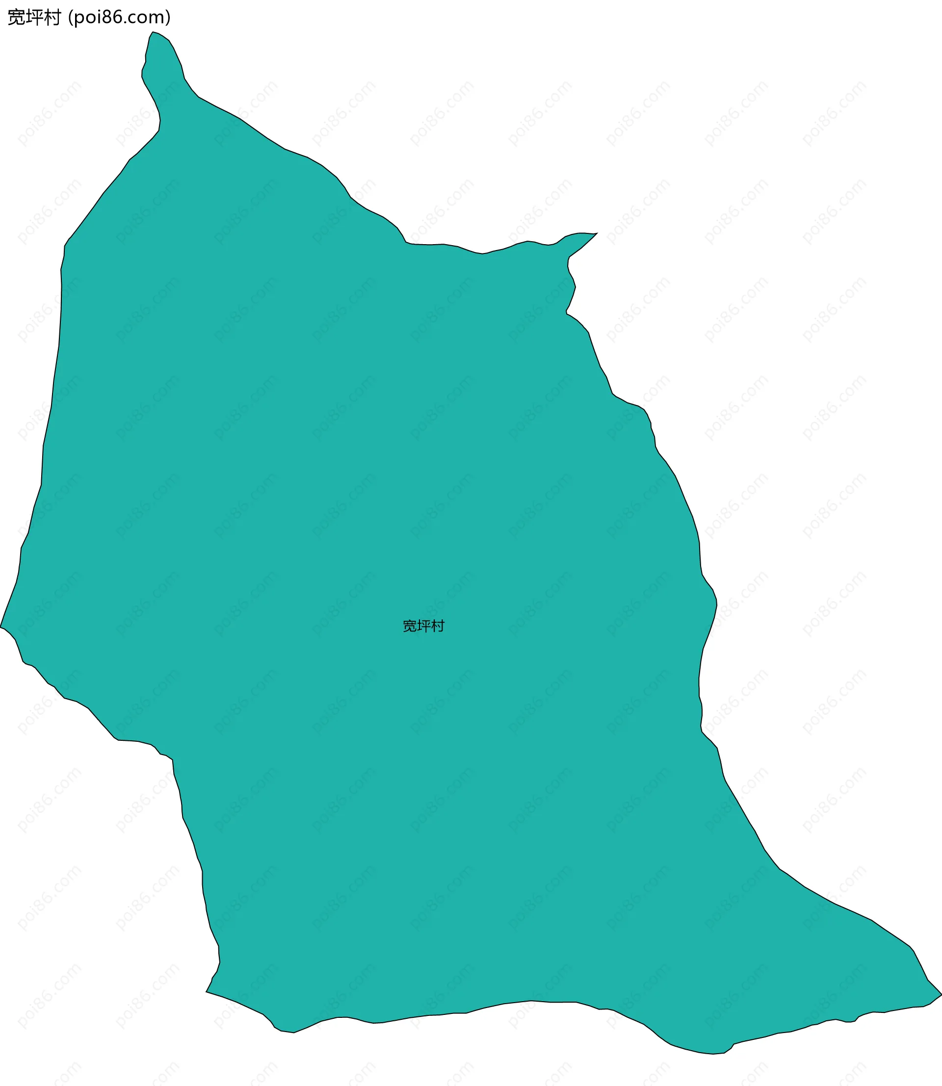 宽坪村边界地图
