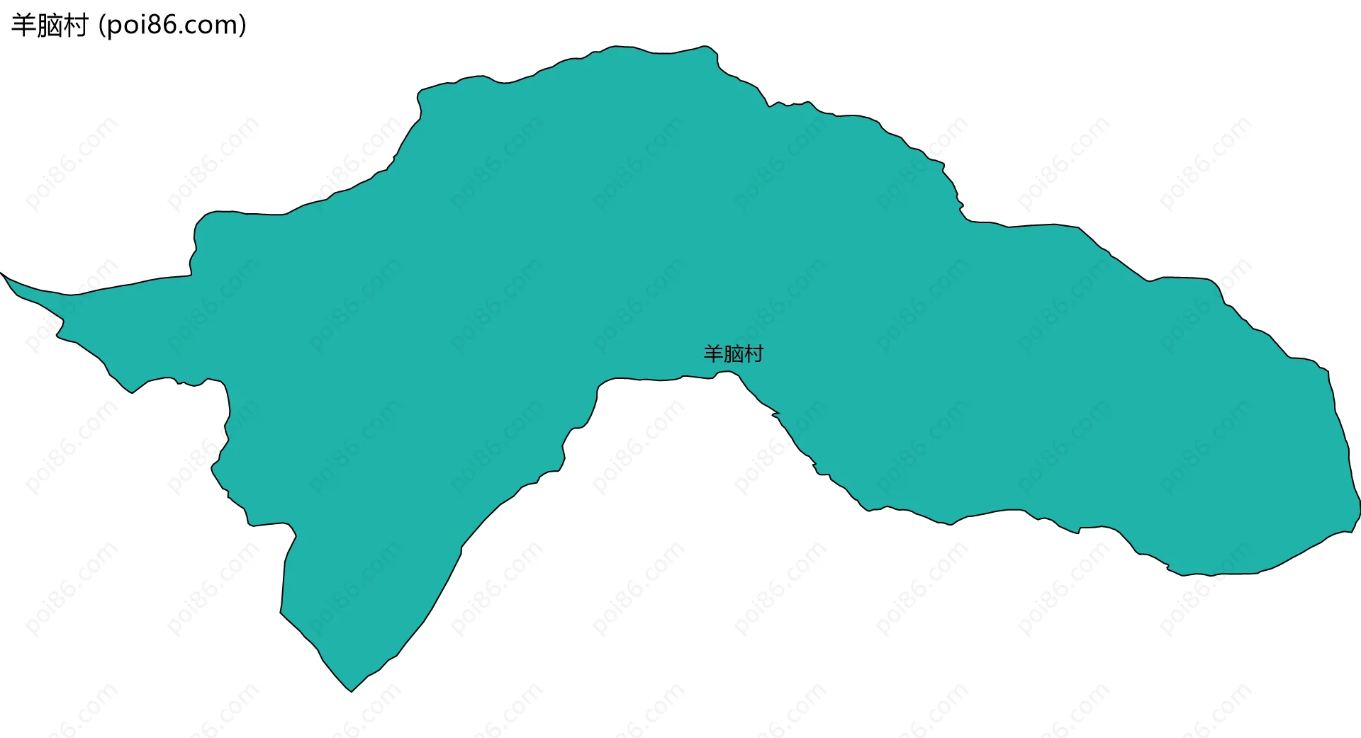 羊脑村边界地图