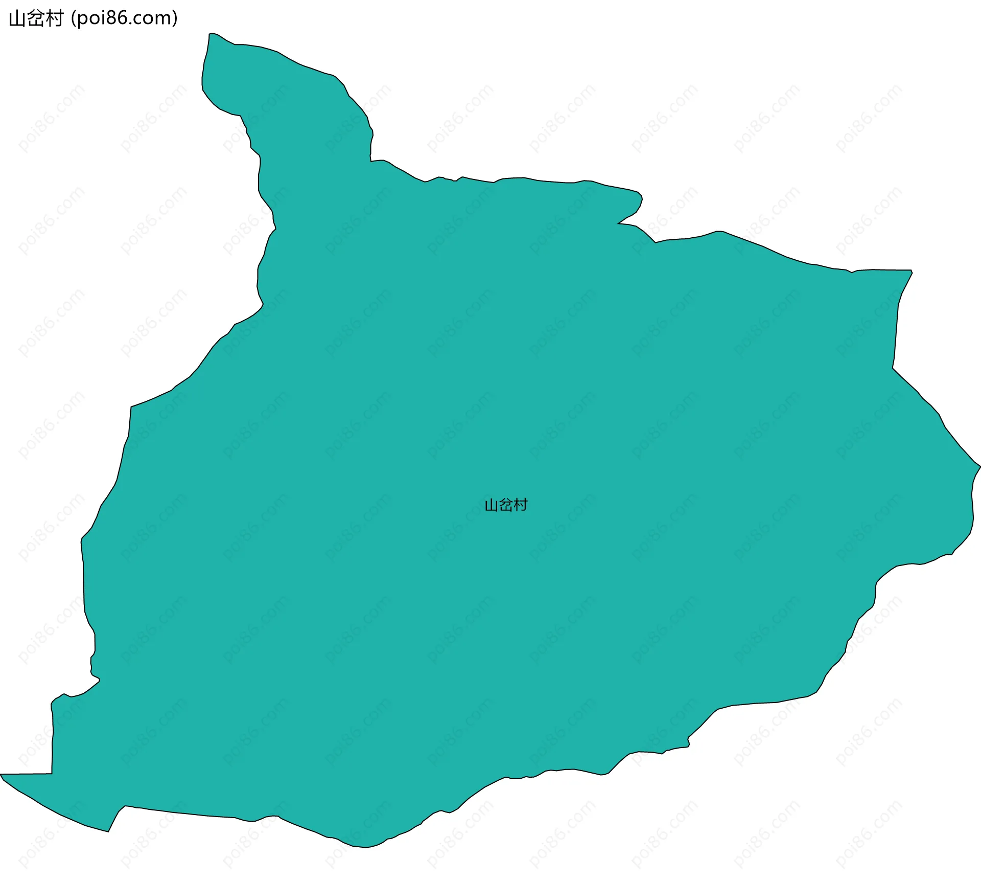 山岔村边界地图