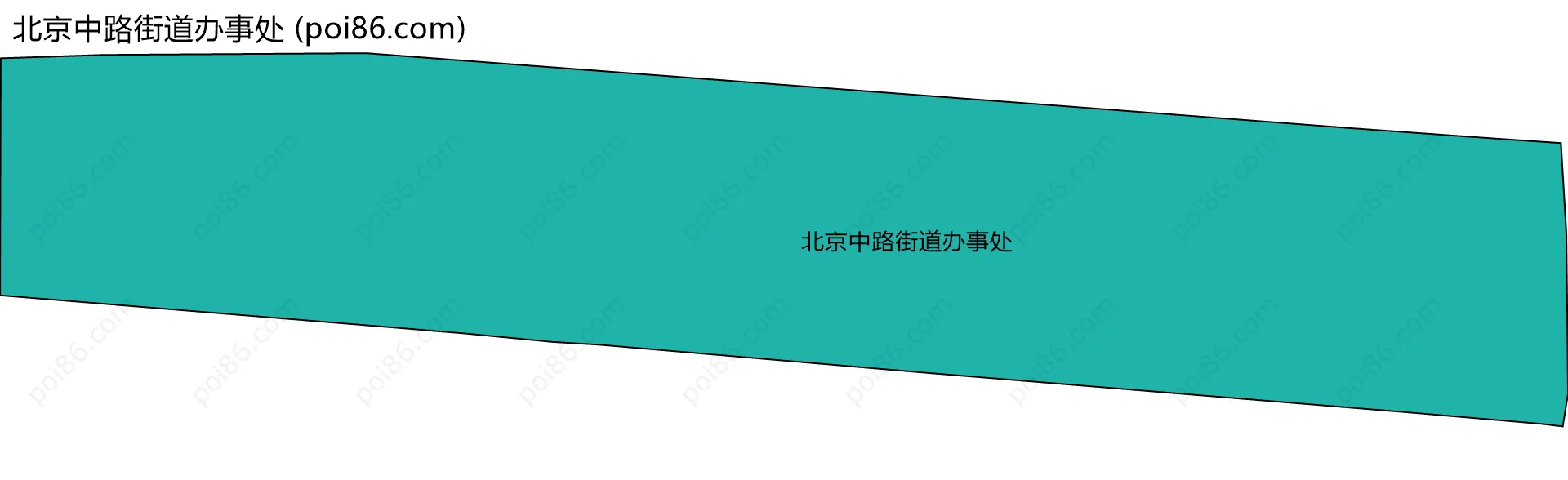 北京中路街道办事处边界地图(五级行政区划)