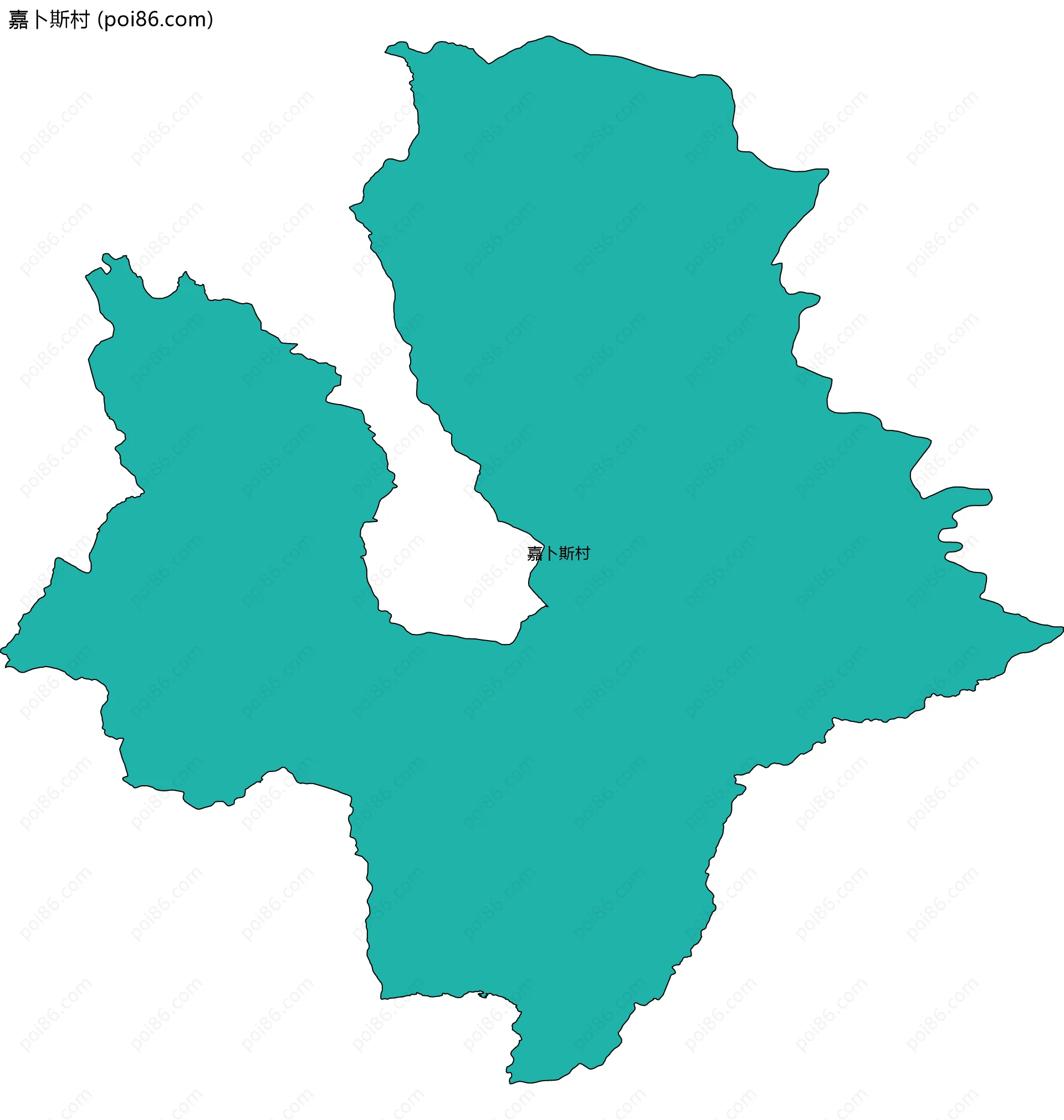 嘉卜斯村边界地图