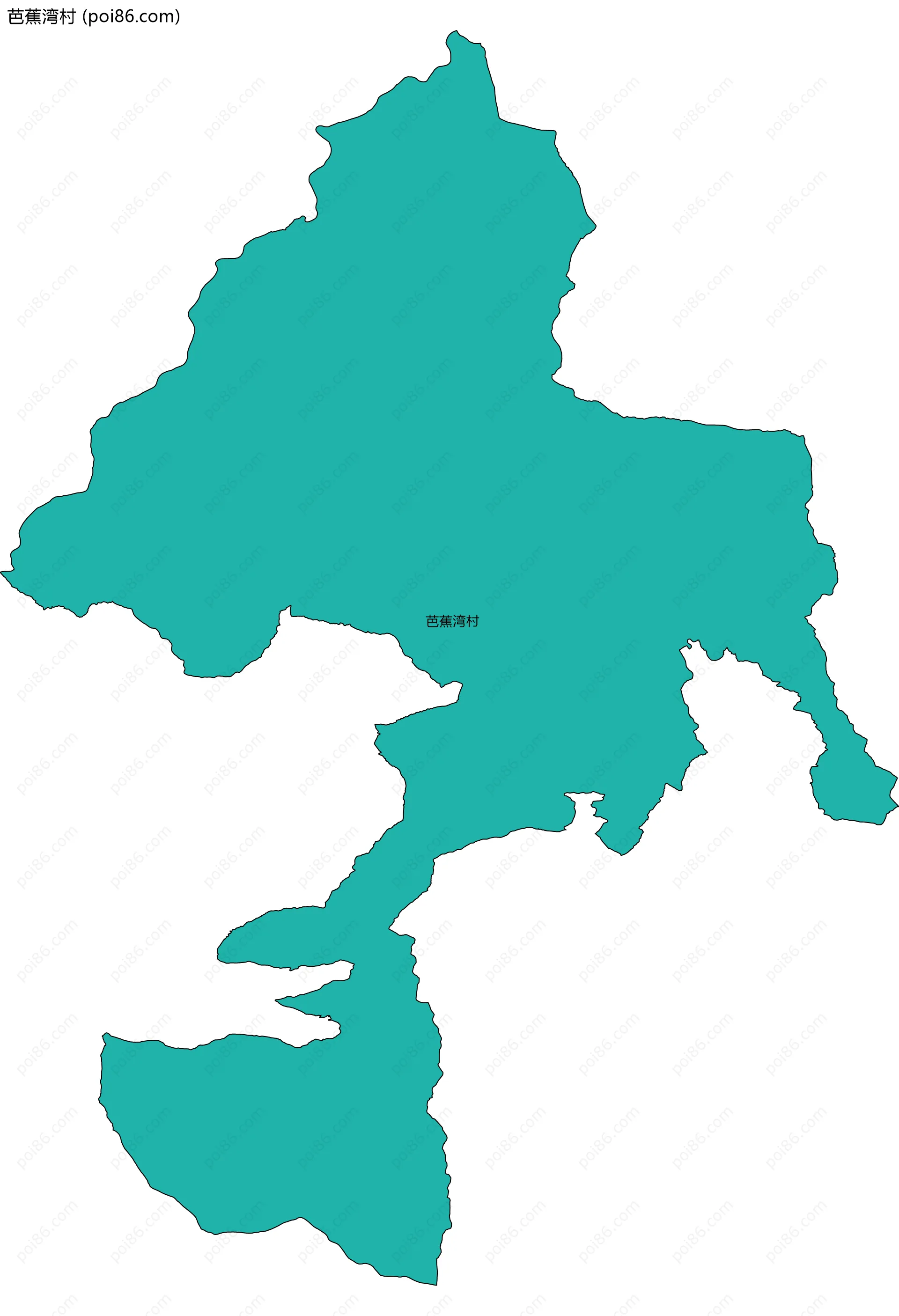 芭蕉湾村边界地图