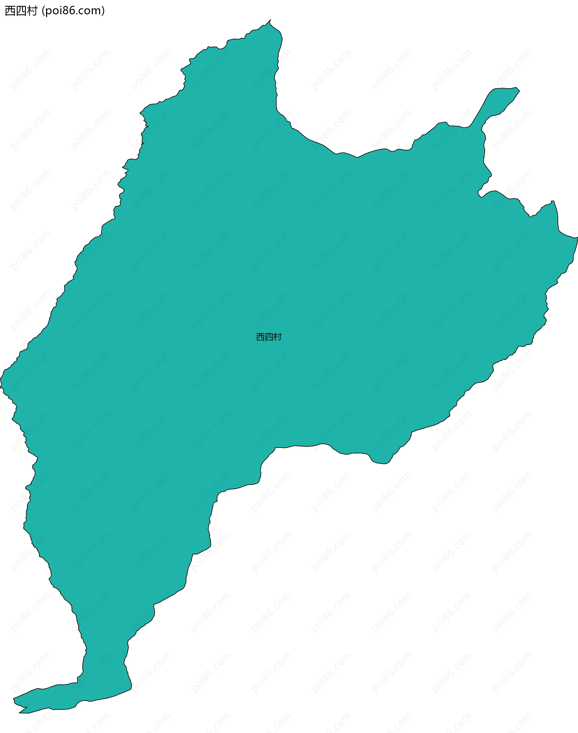 西四村边界地图