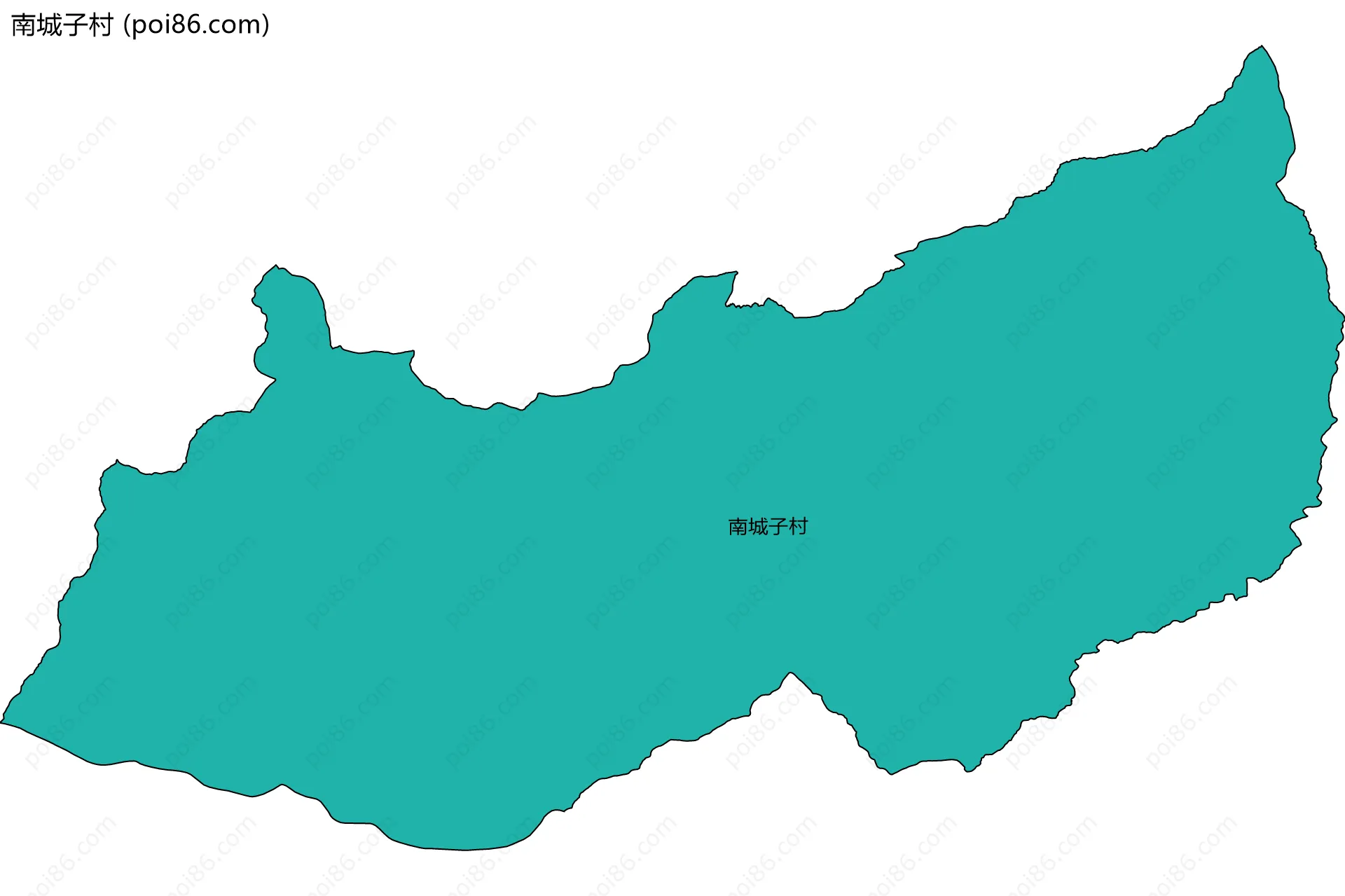 南城子村边界地图