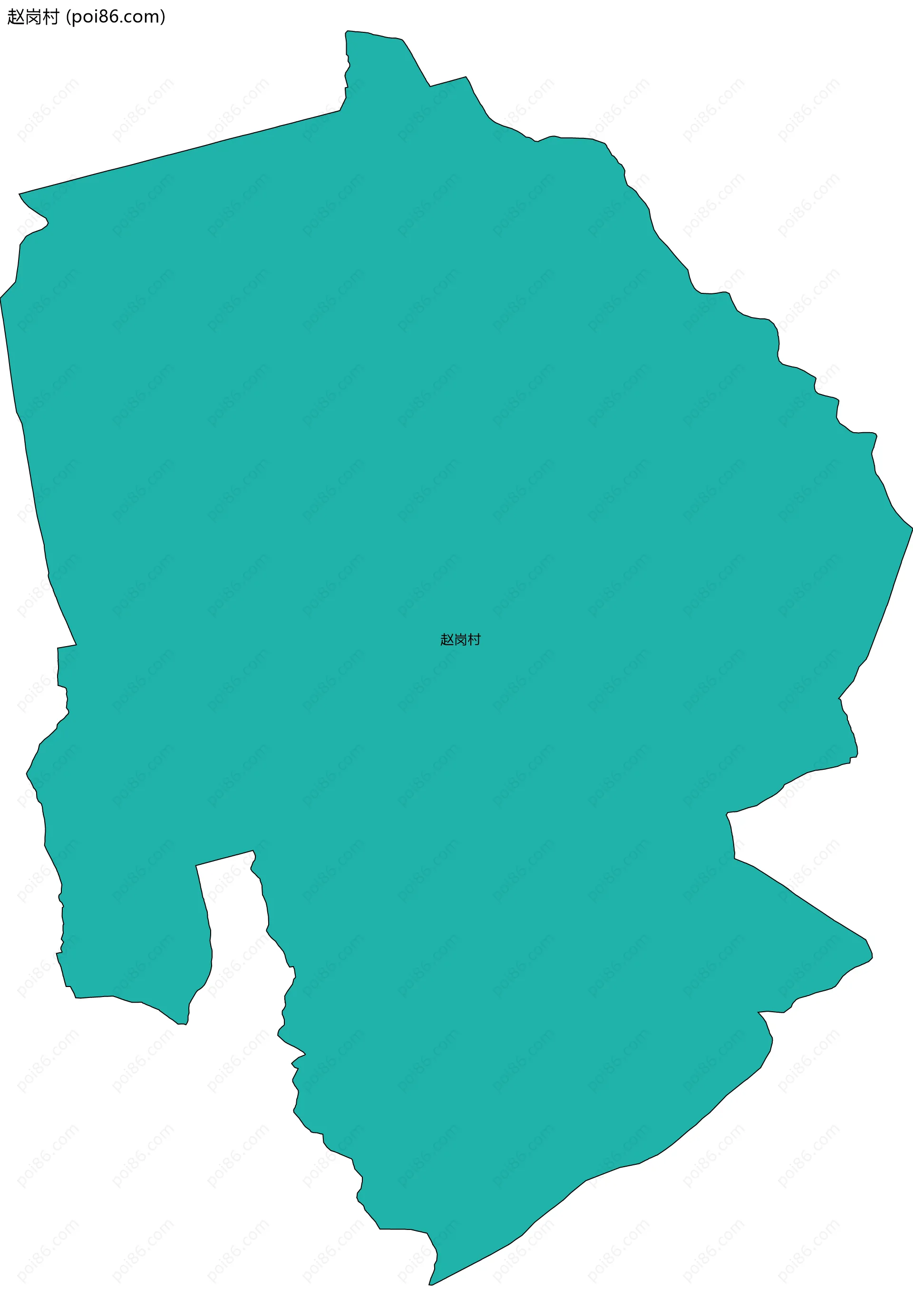 赵岗村边界地图