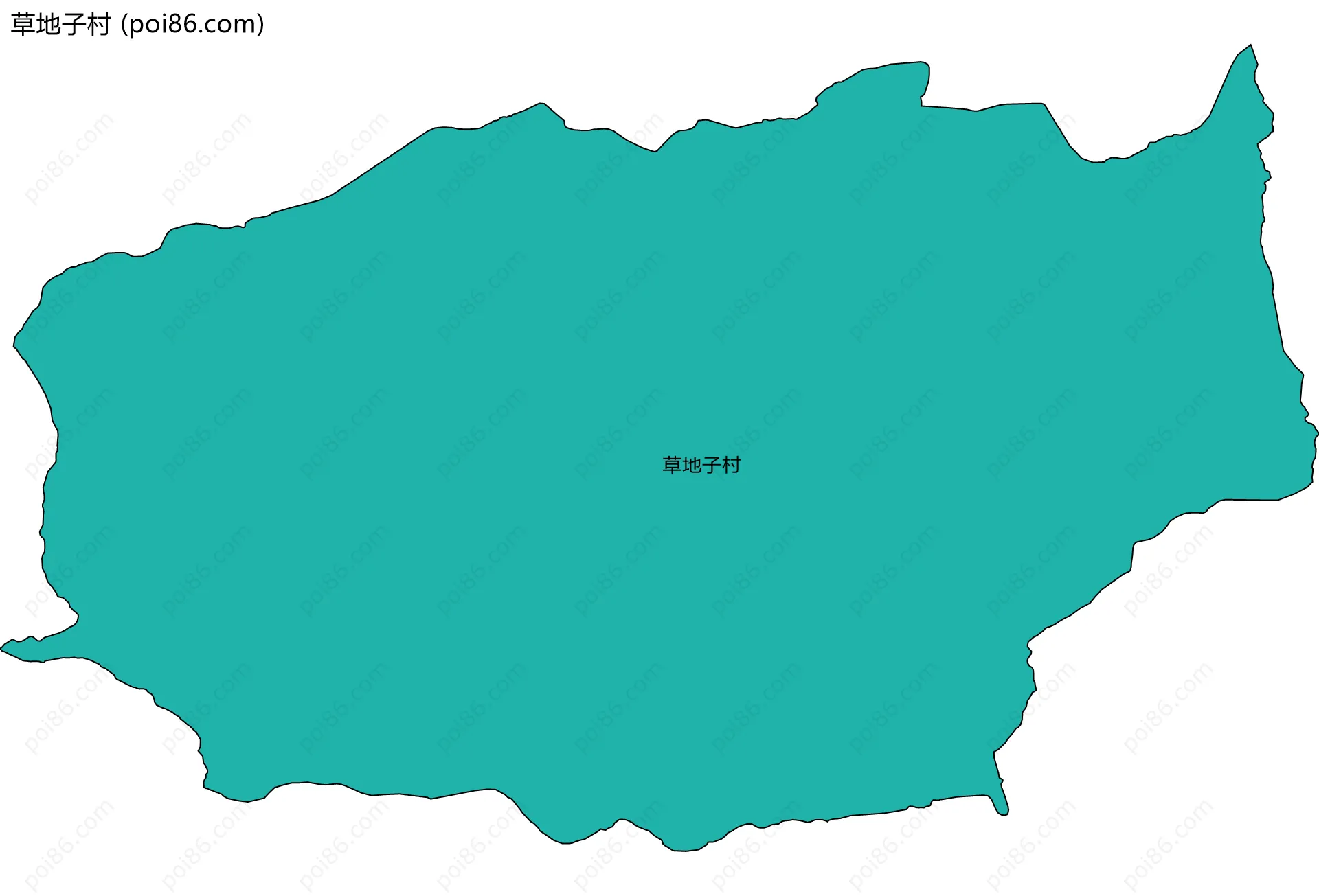 草地子村边界地图