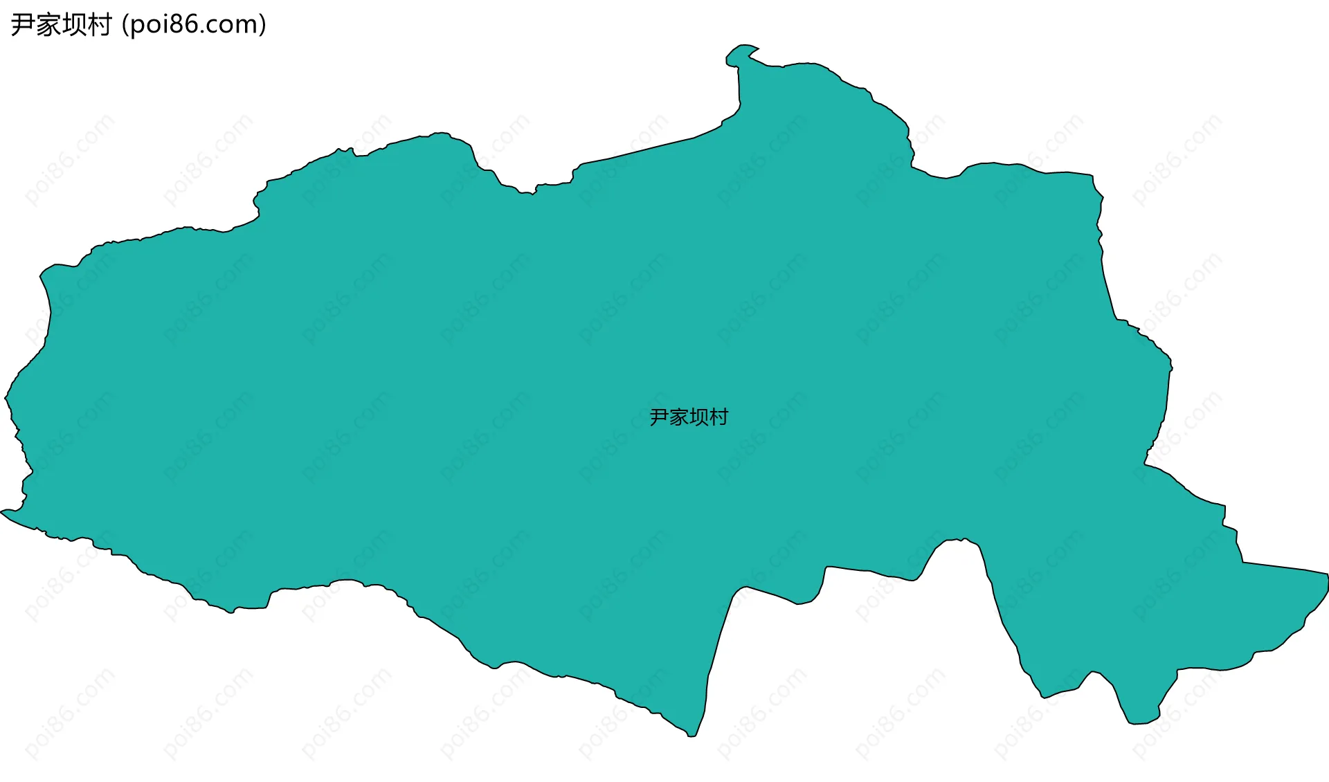 尹家坝村边界地图