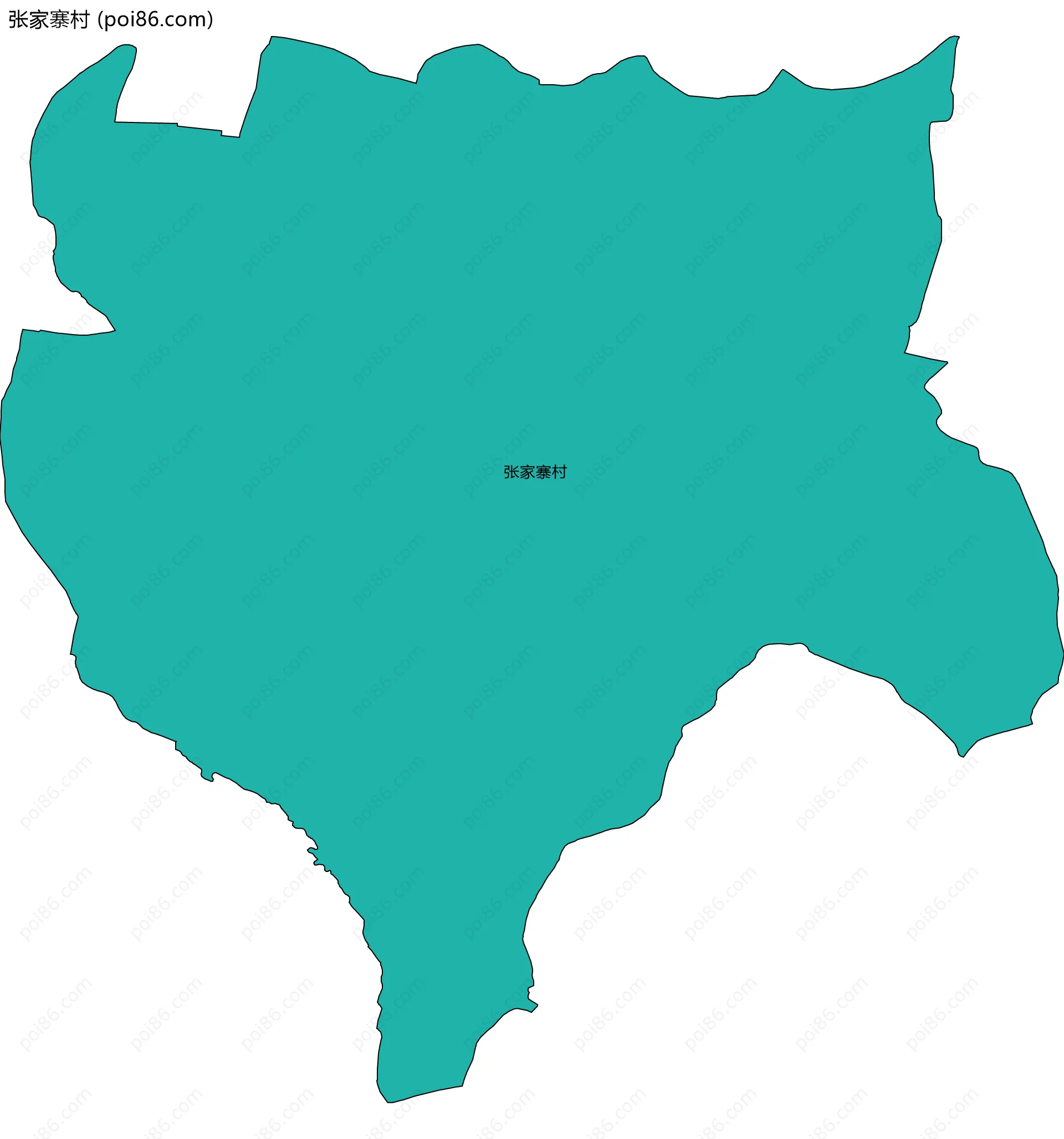 张家寨村边界地图
