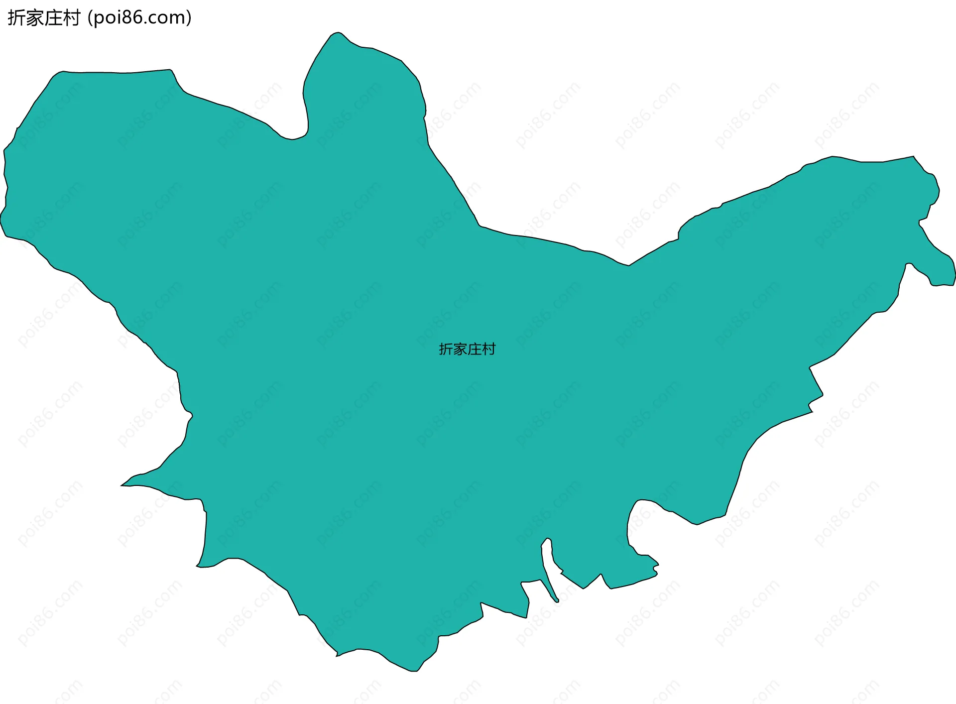 折家庄村边界地图