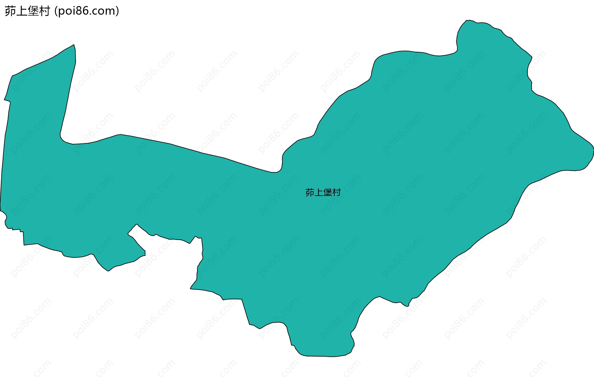 茆上堡村边界地图