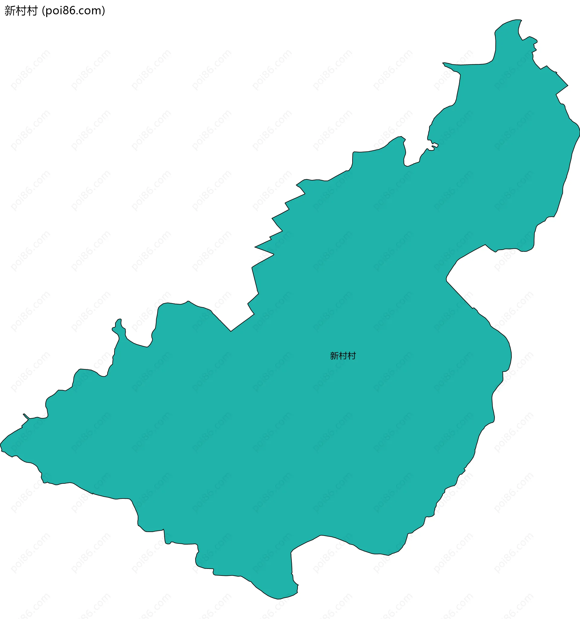 新村村边界地图