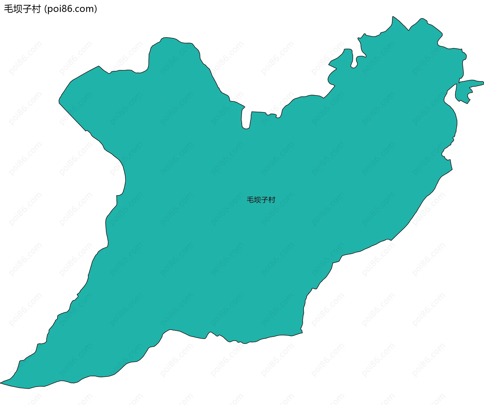 毛坝子村边界地图