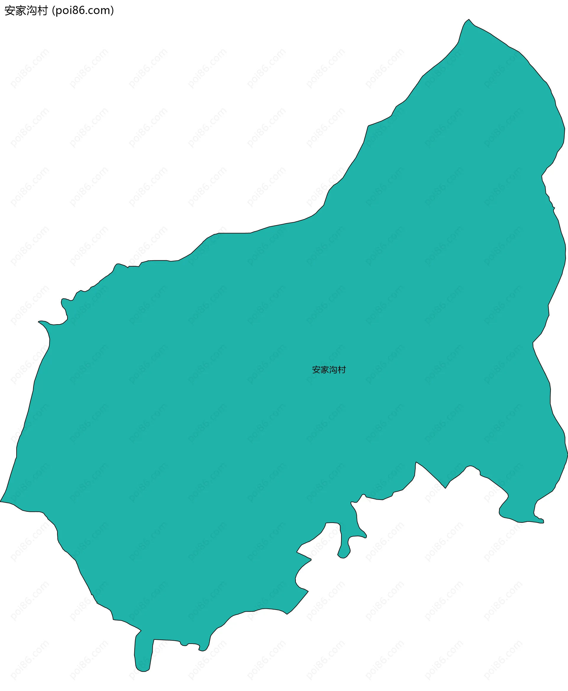 安家沟村边界地图