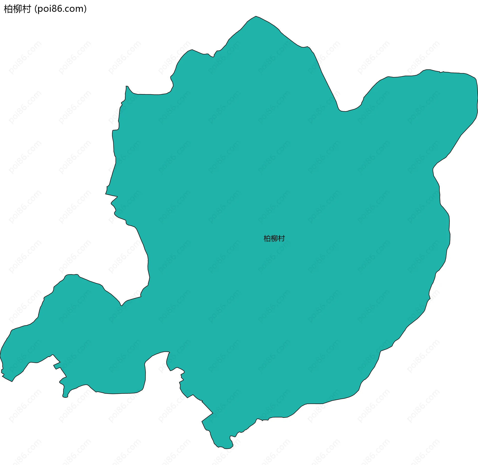 柏柳村边界地图