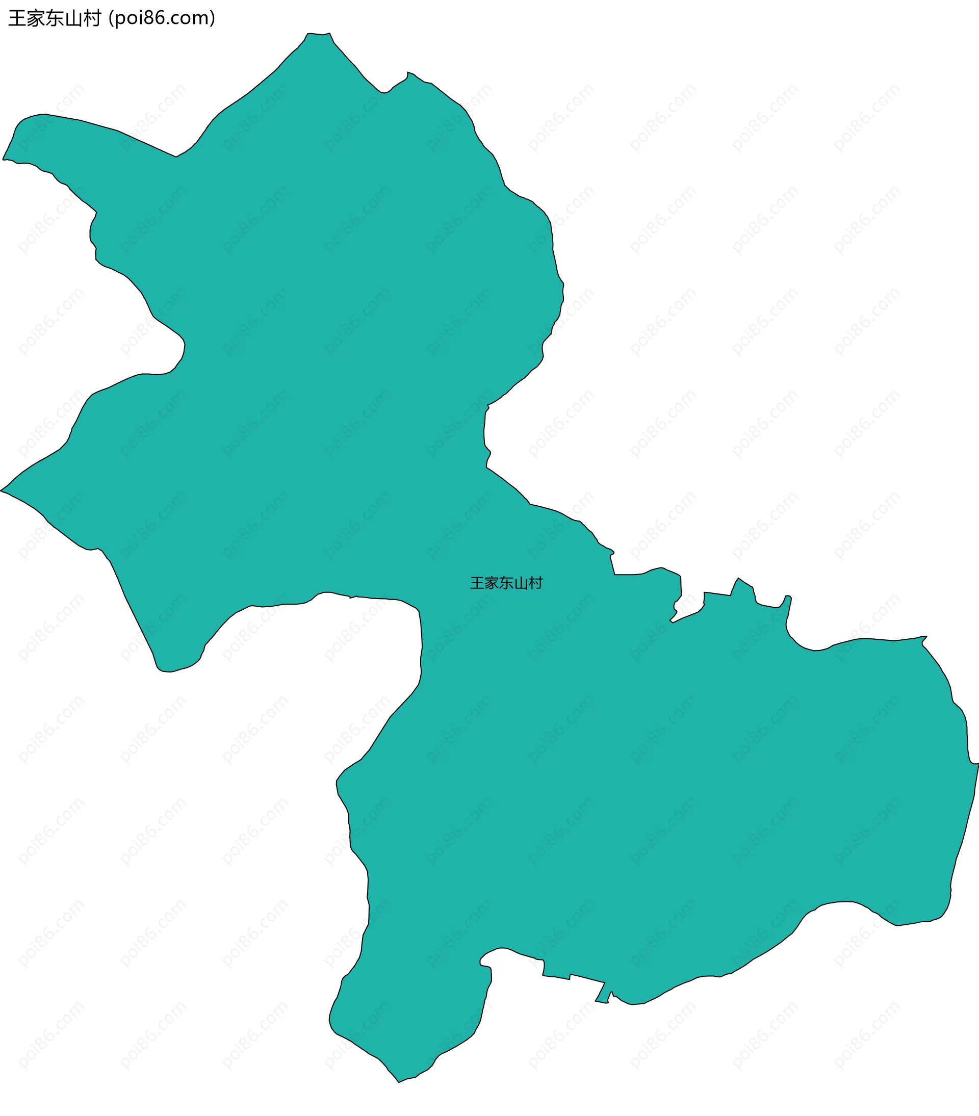 王家东山村边界地图