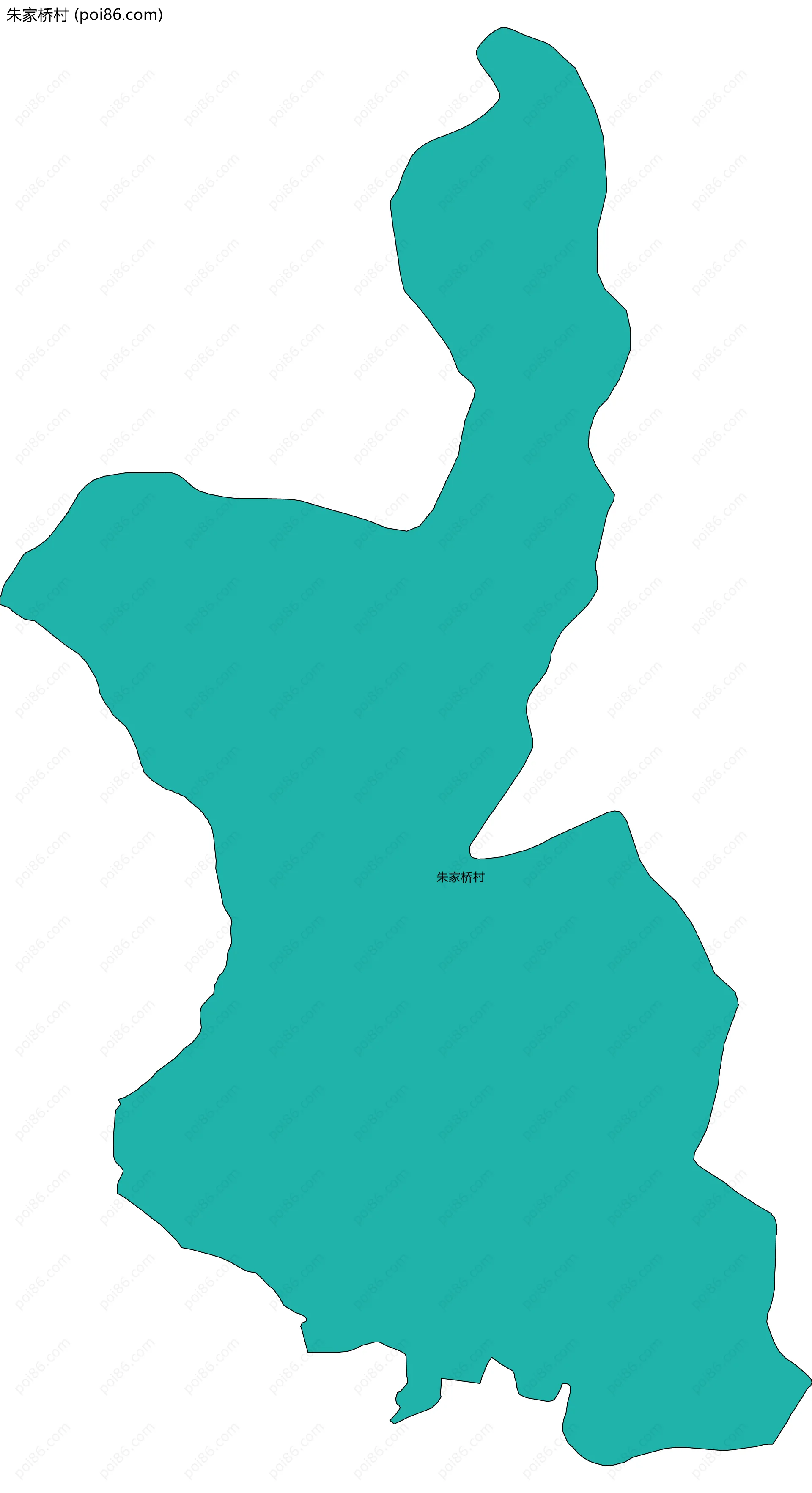 朱家桥村边界地图