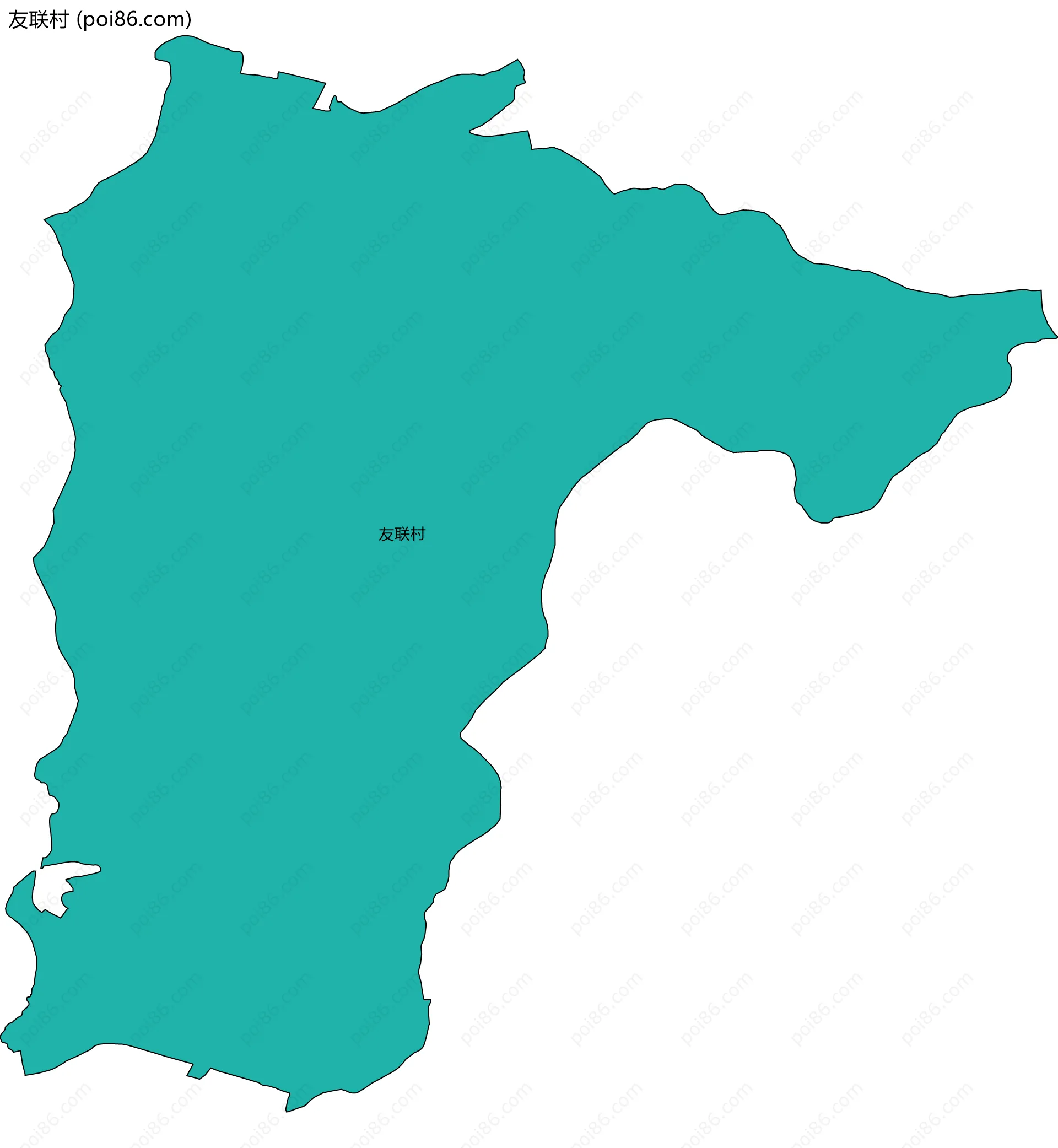 友联村边界地图