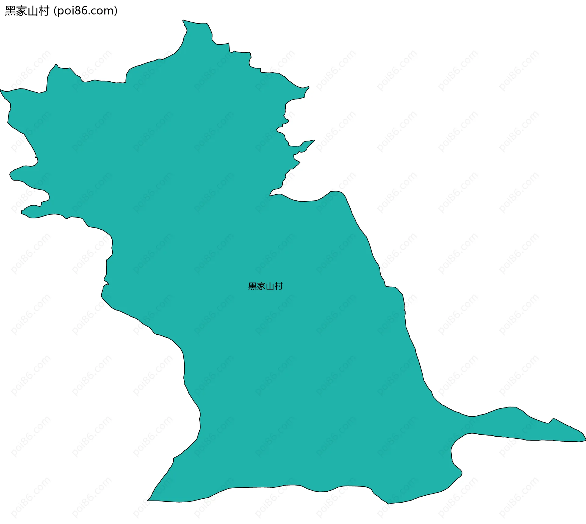 黑家山村边界地图
