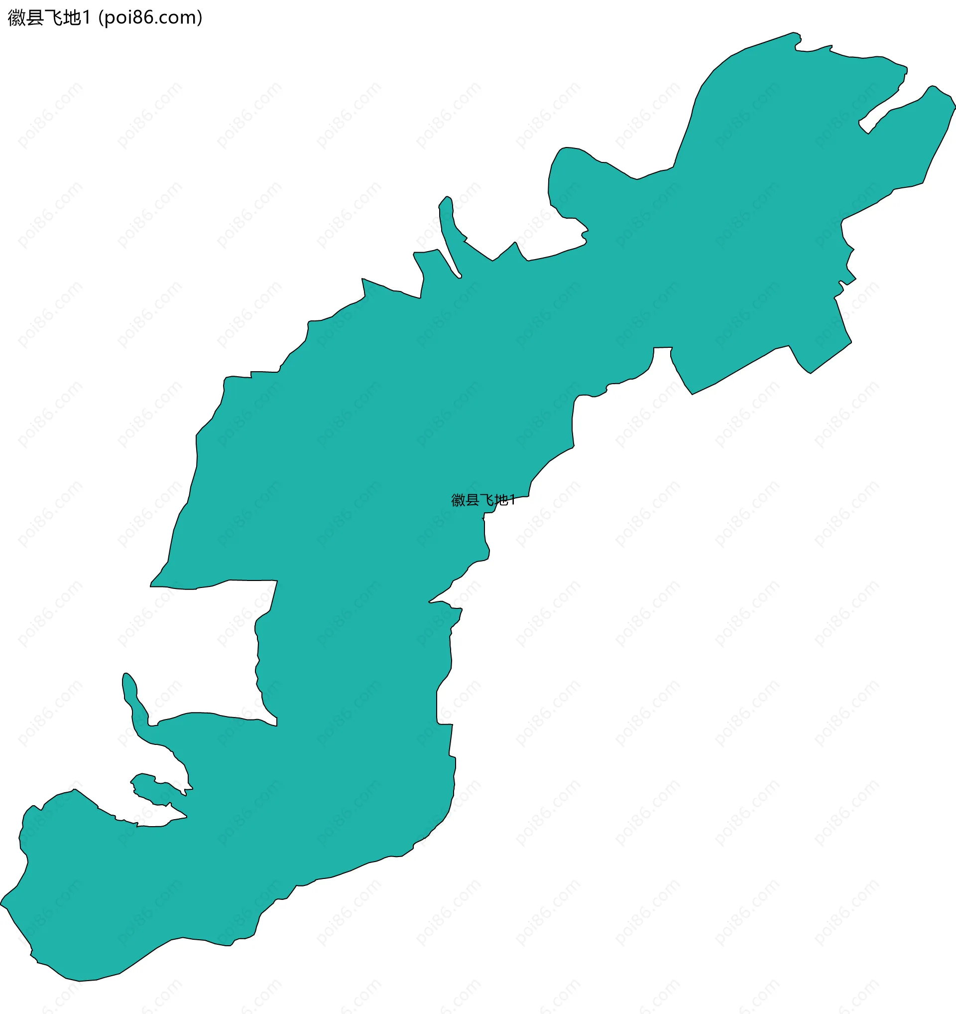 徽县飞地1边界地图
