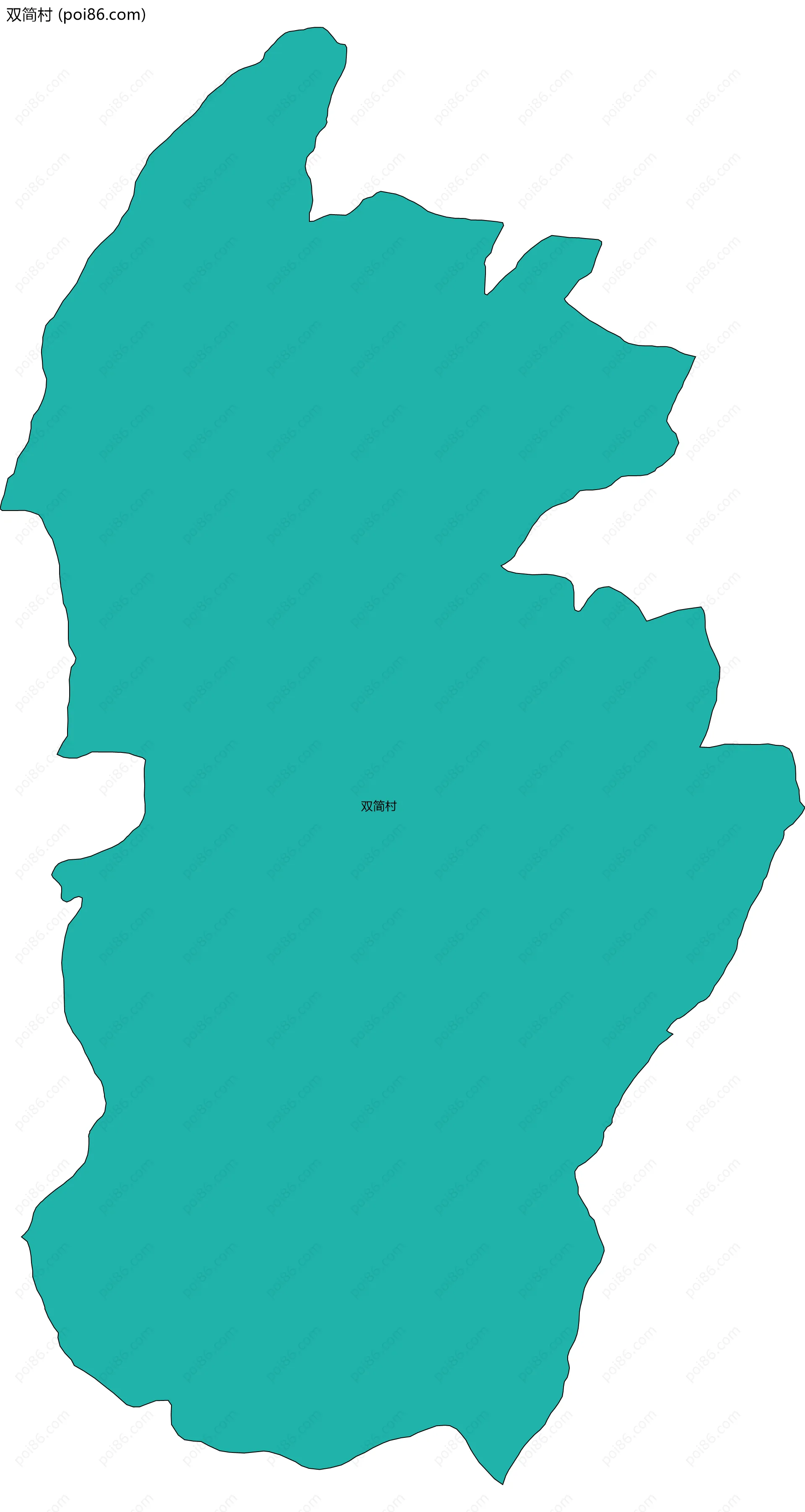 双简村边界地图