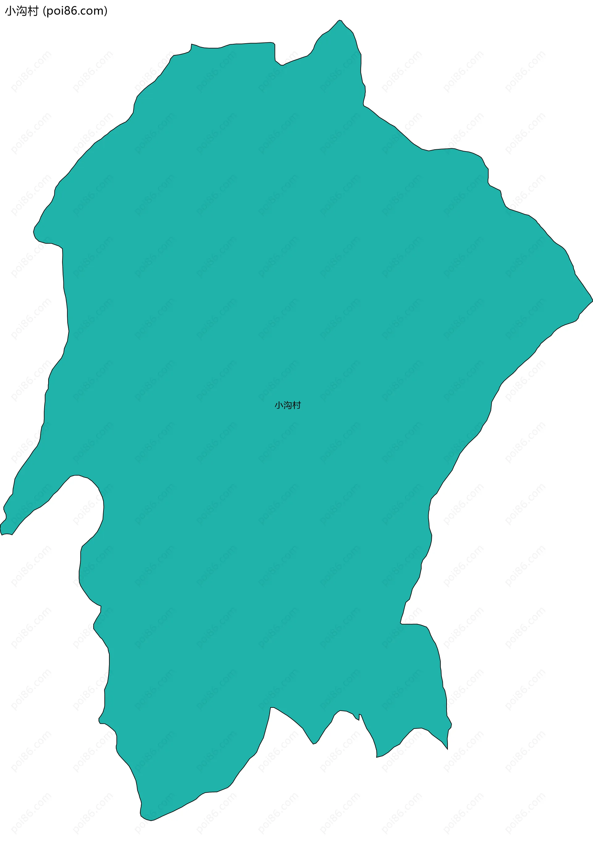 小沟村边界地图