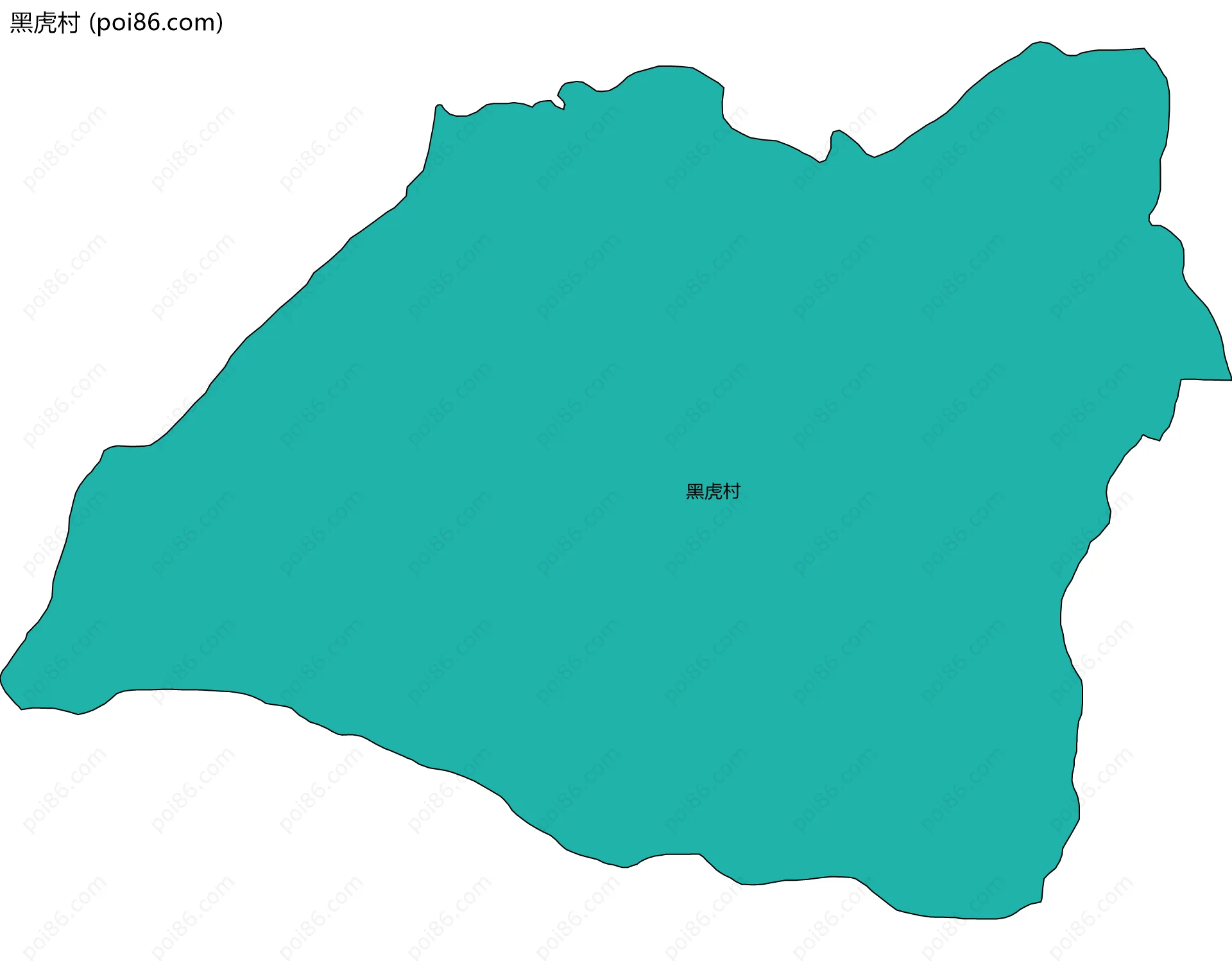 黑虎村边界地图
