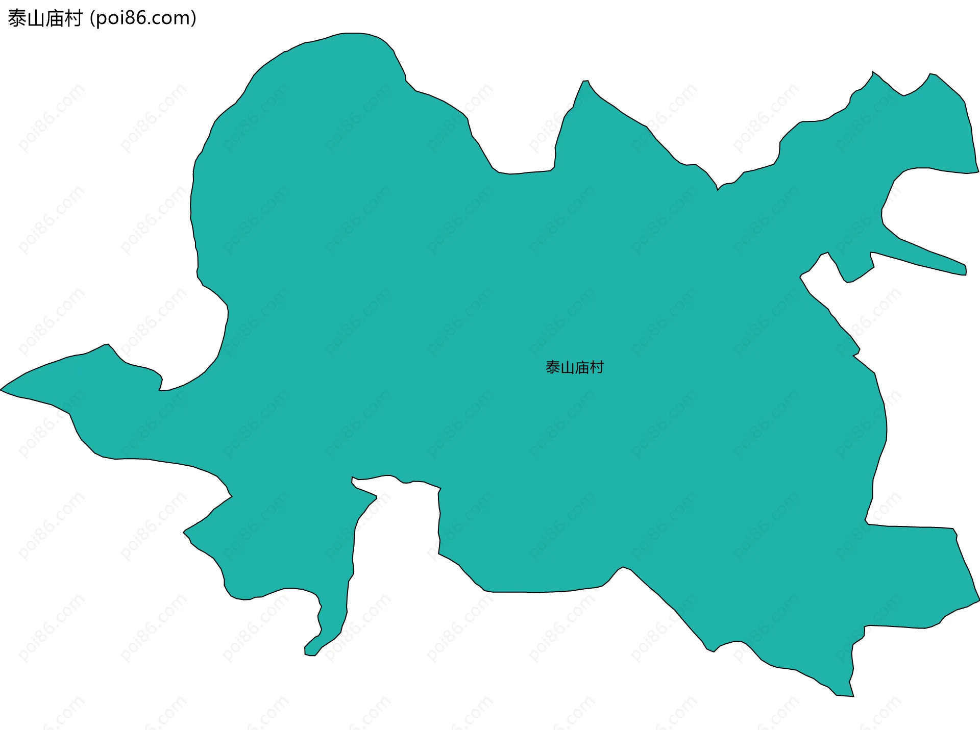 泰山庙村边界地图