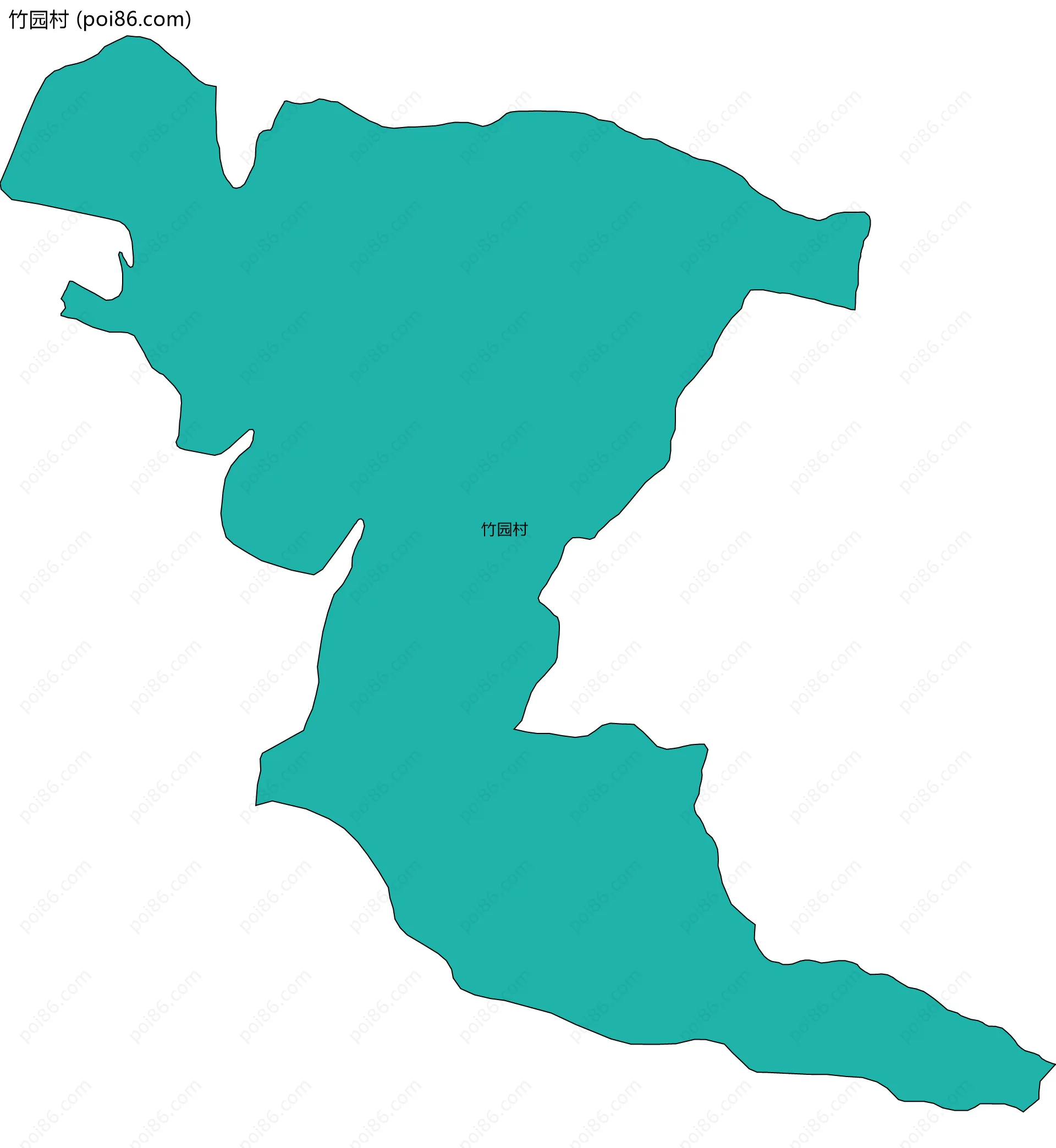 竹园村边界地图