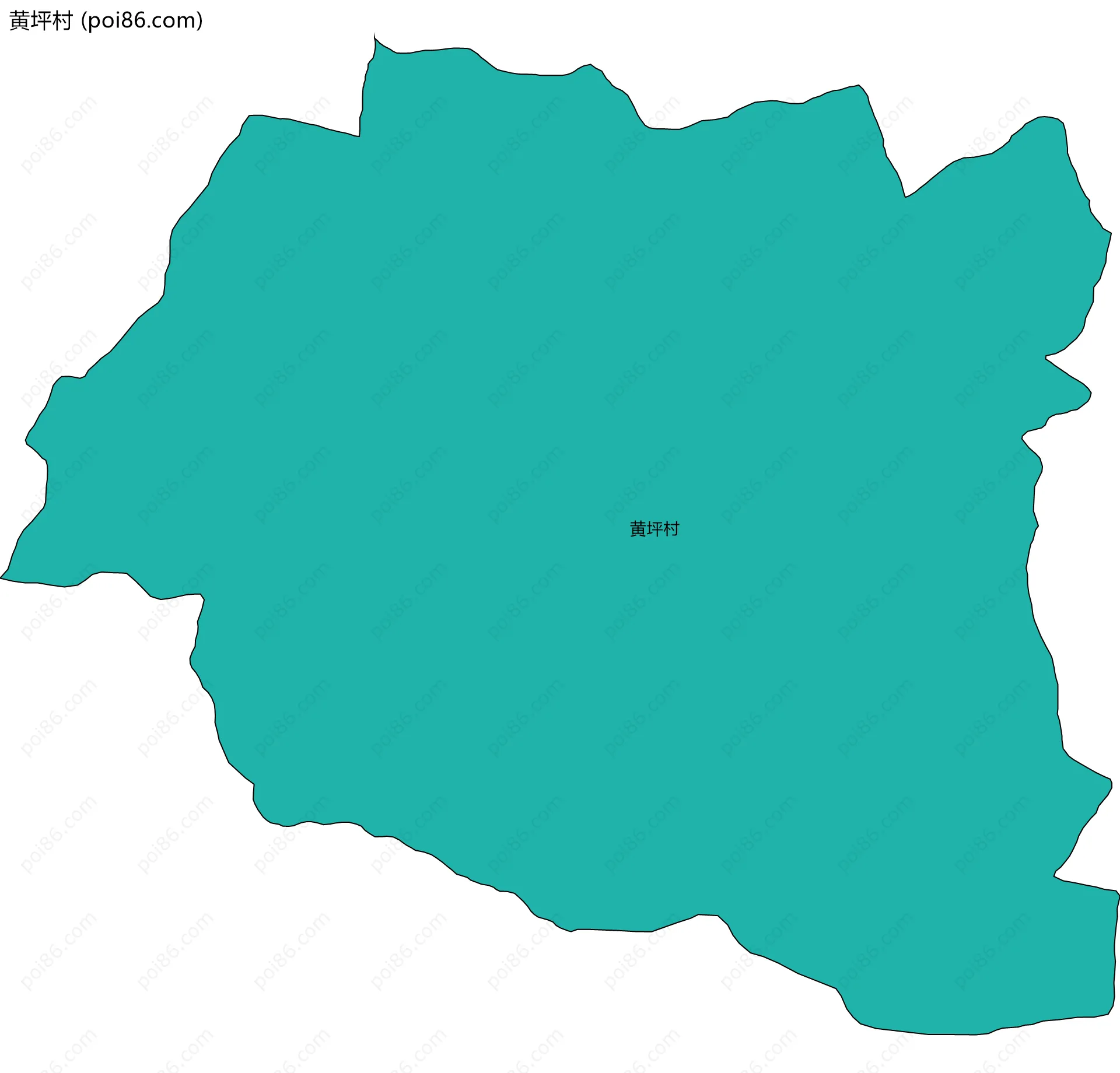 黄坪村边界地图
