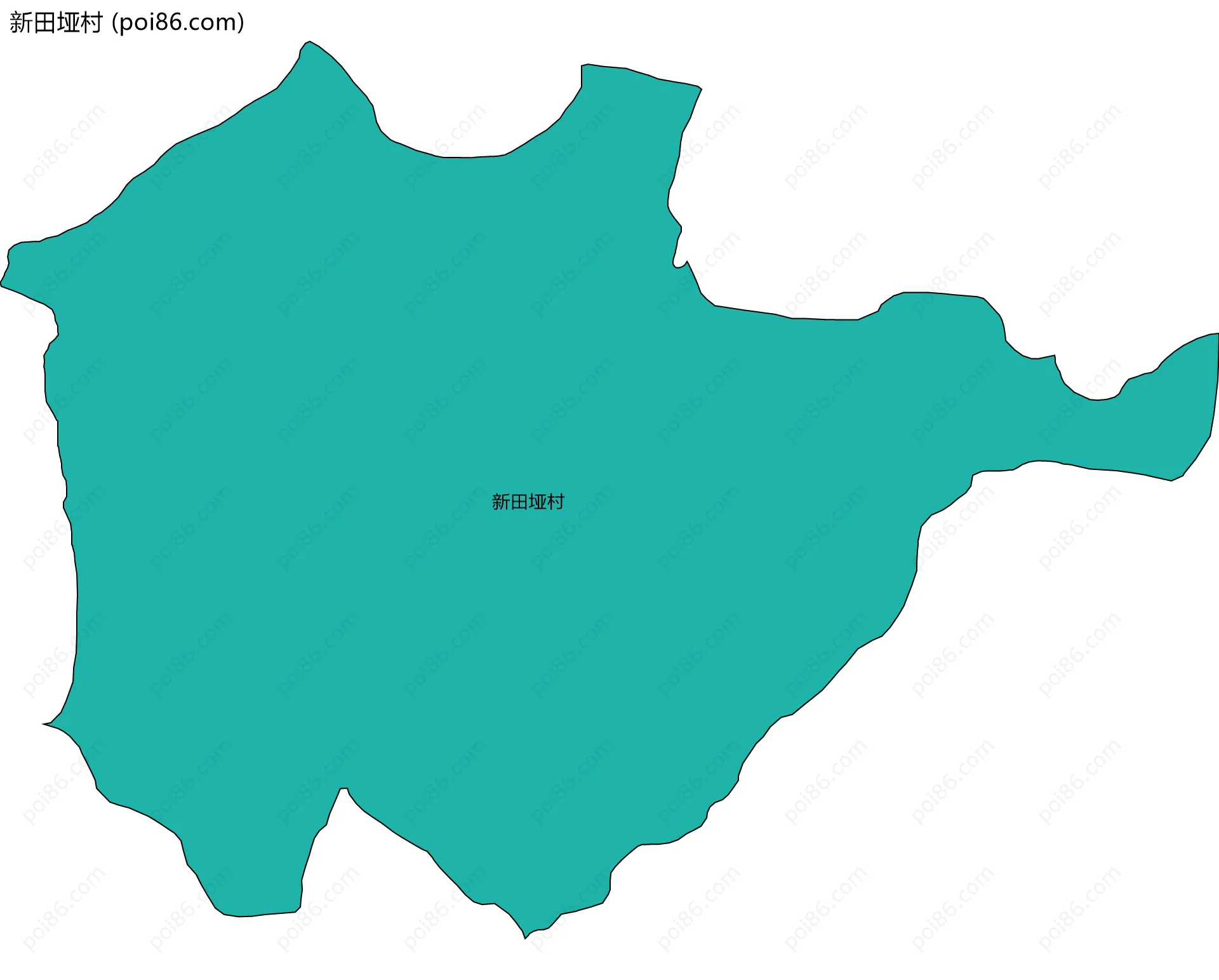 新田垭村边界地图