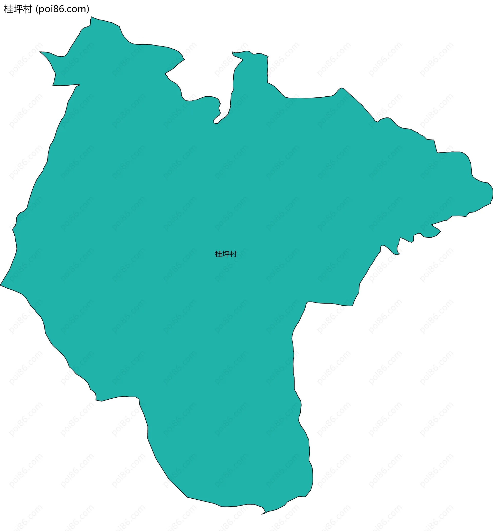 桂坪村边界地图