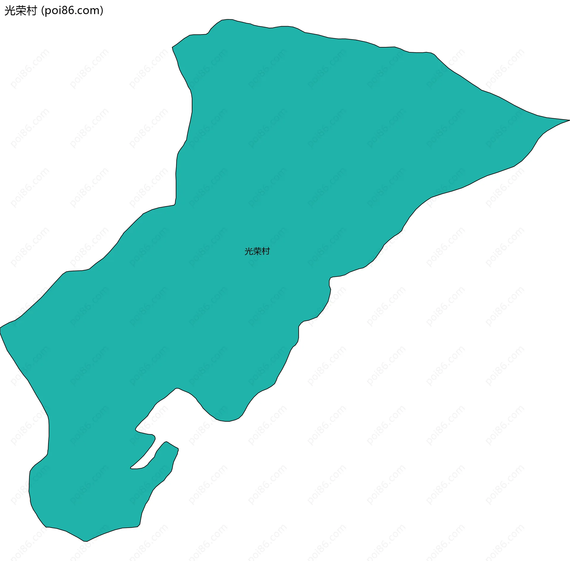 光荣村边界地图