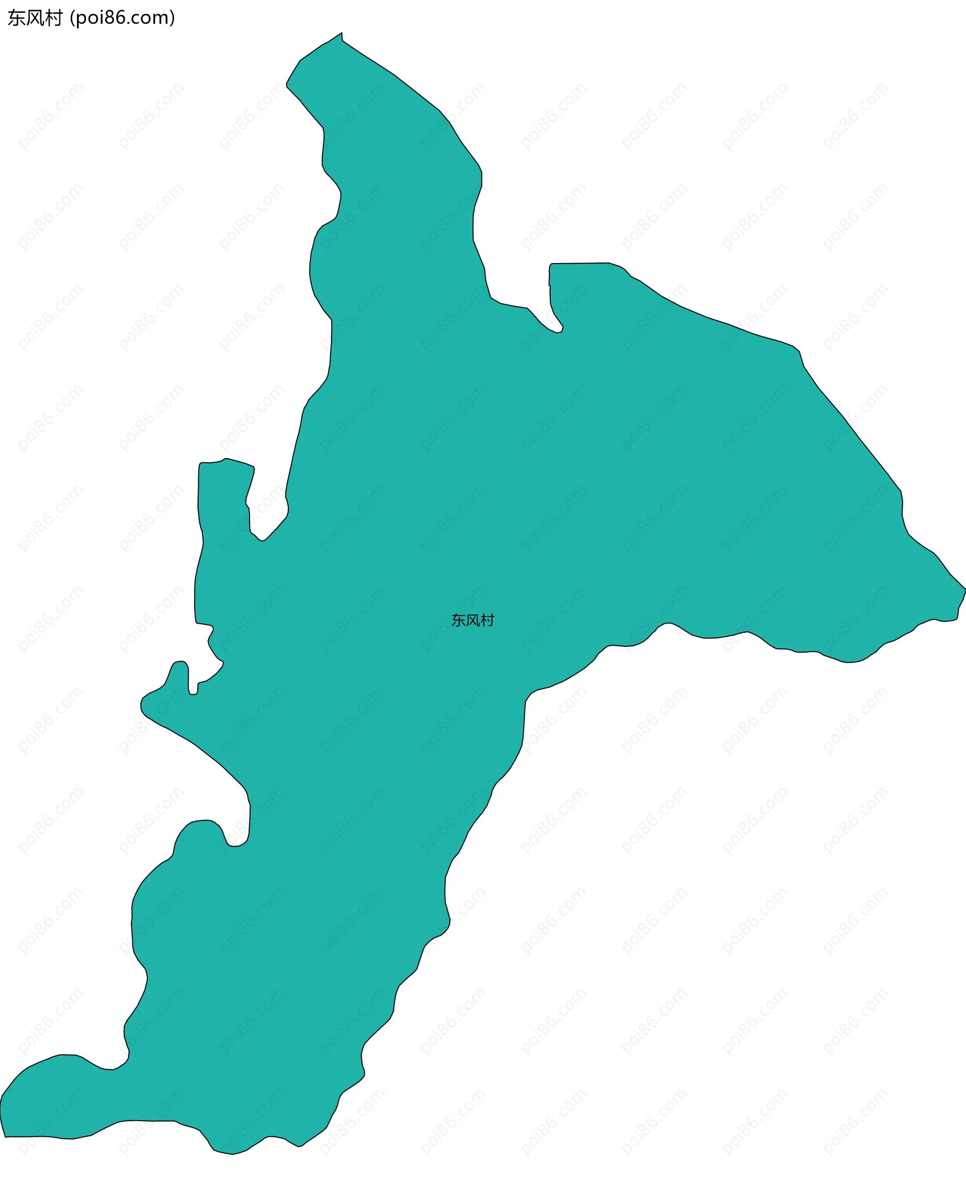 东风村边界地图