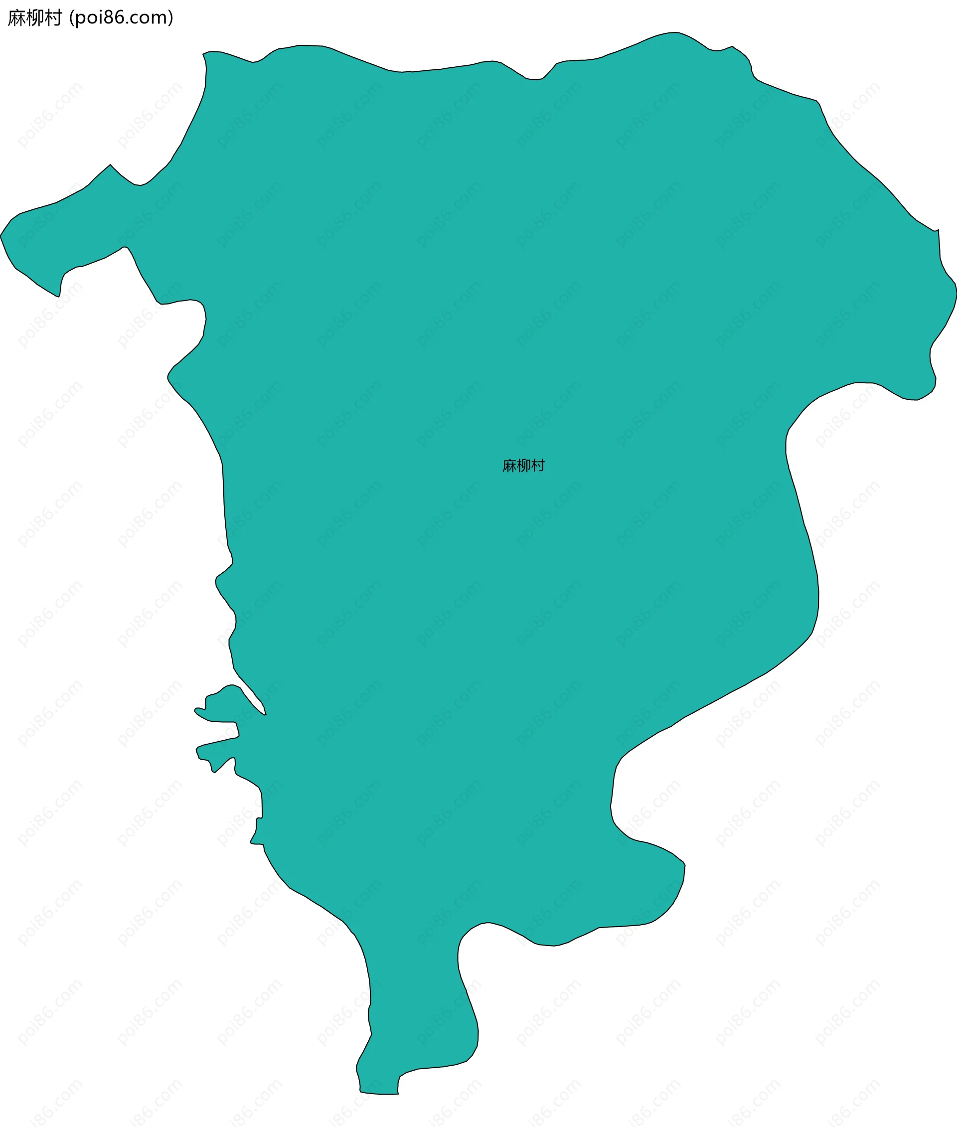 麻柳村边界地图