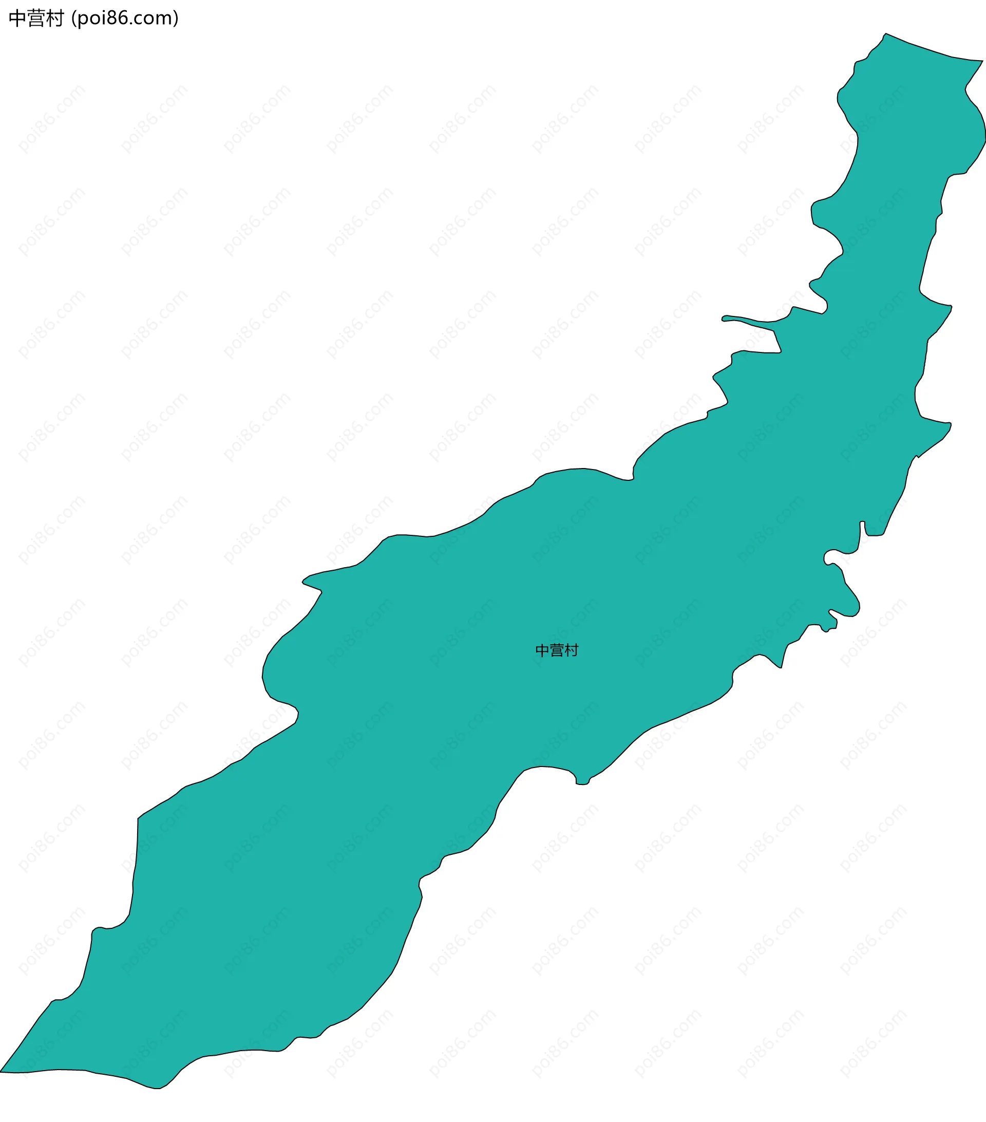 中营村边界地图