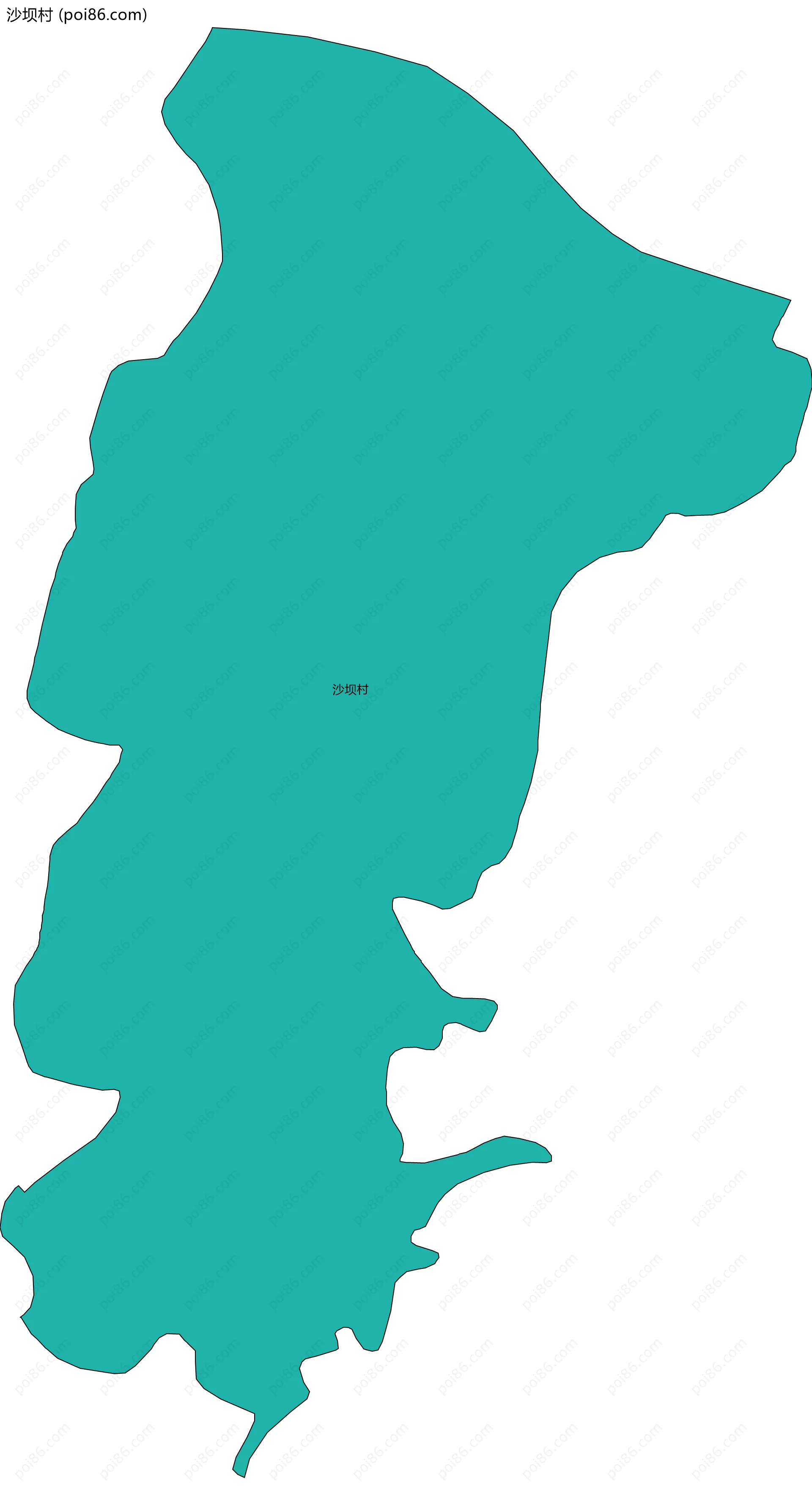 沙坝村边界地图