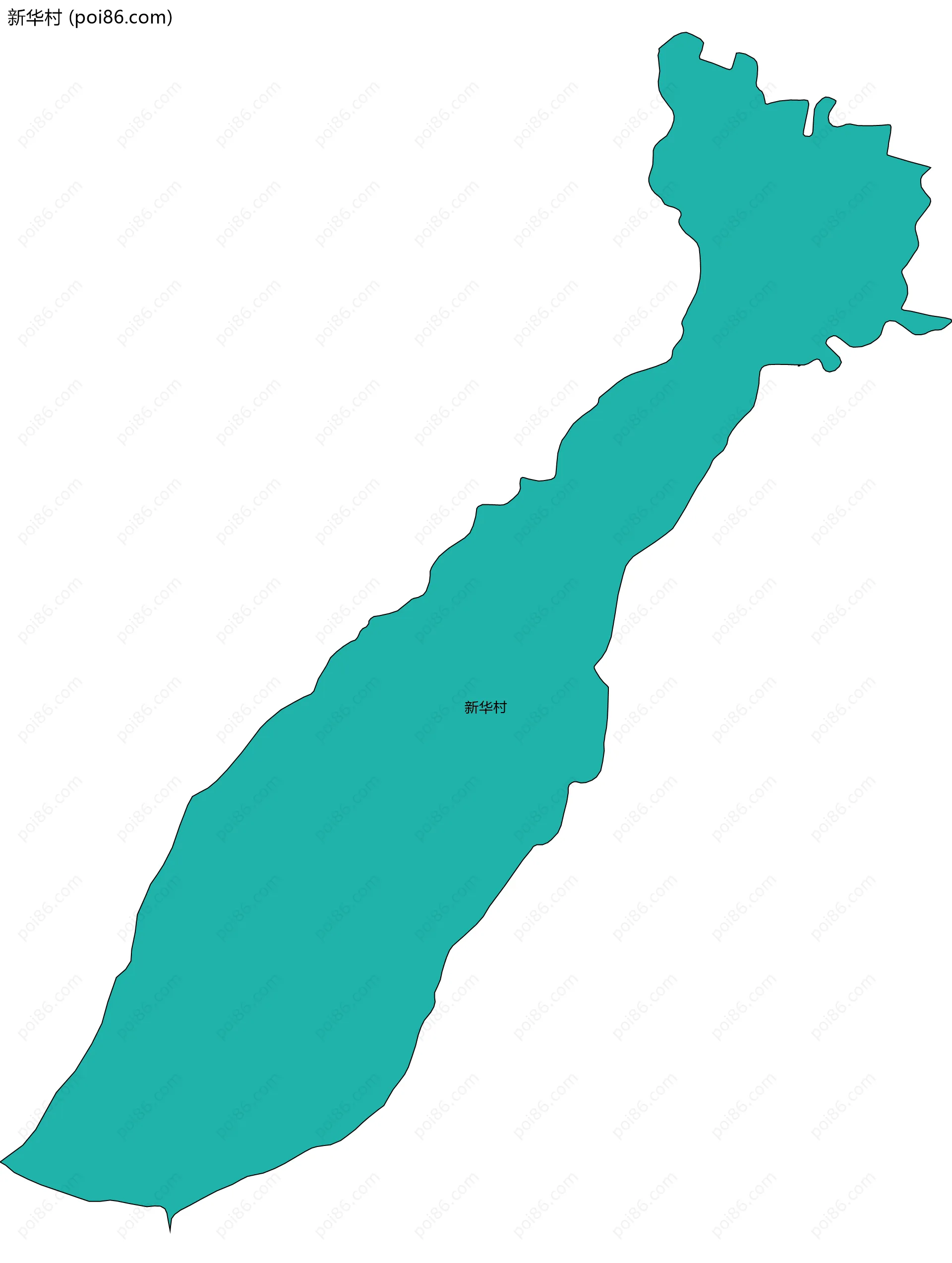 新华村边界地图