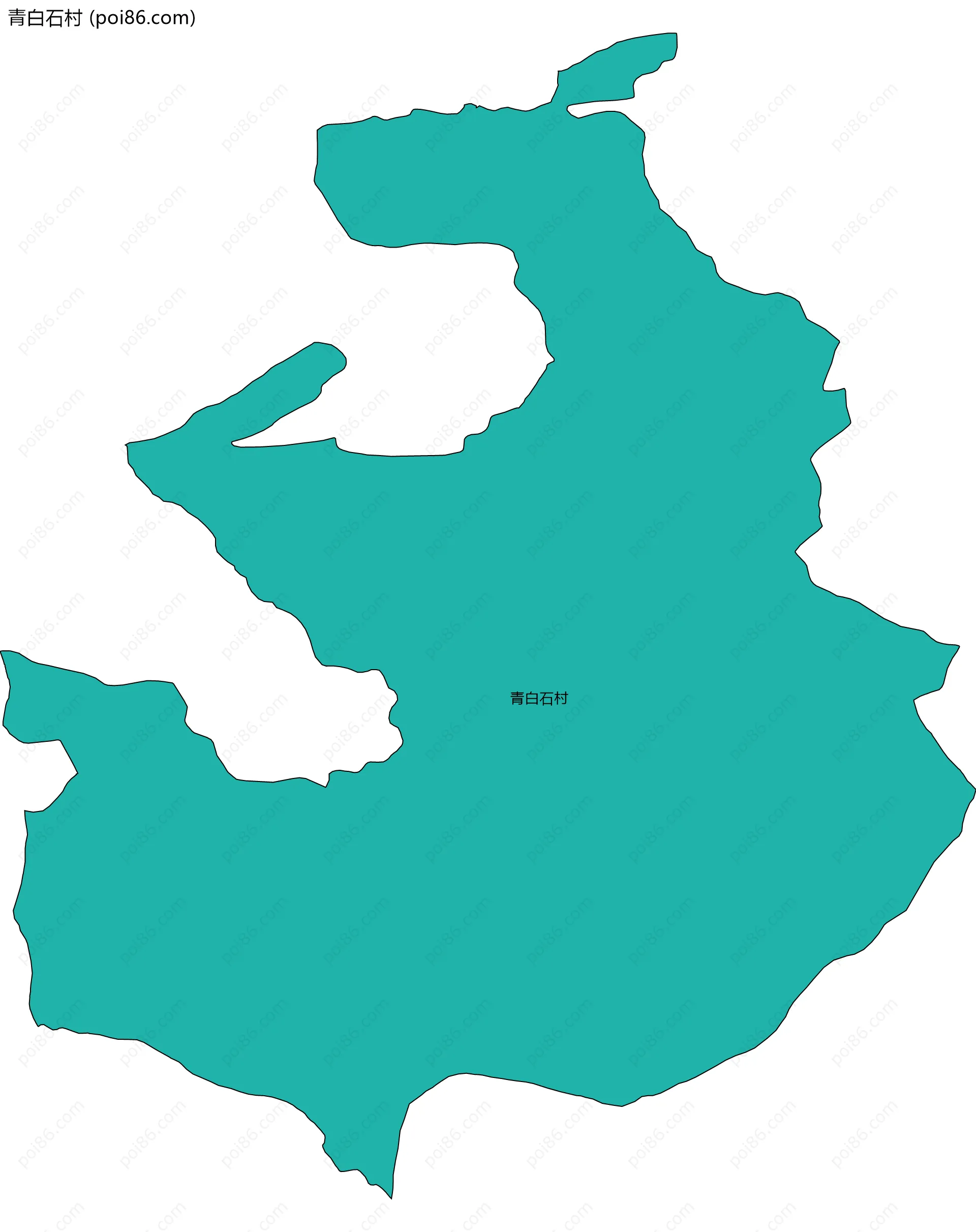 青白石村边界地图